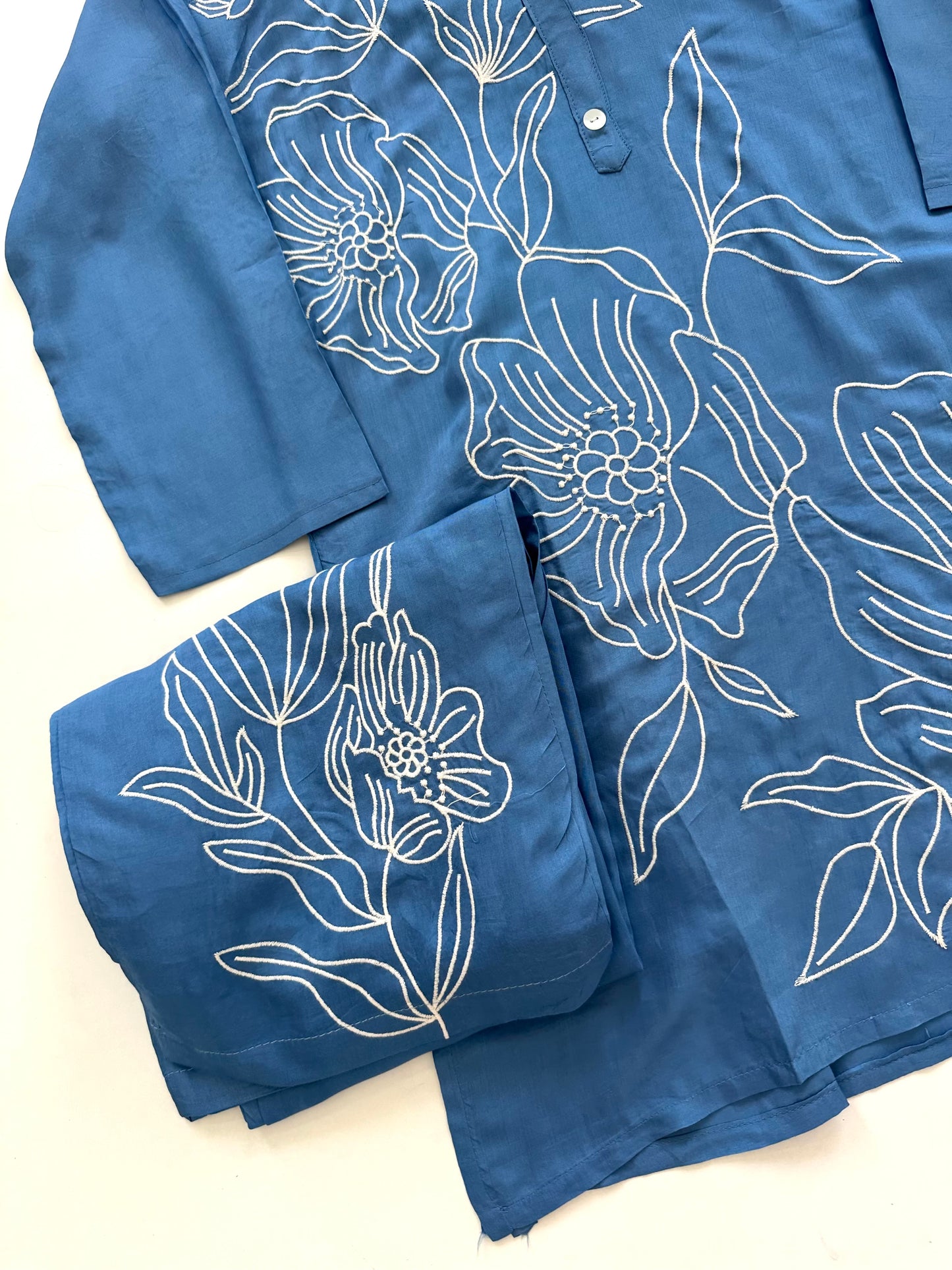 K308 - Muslin embroidered coord set