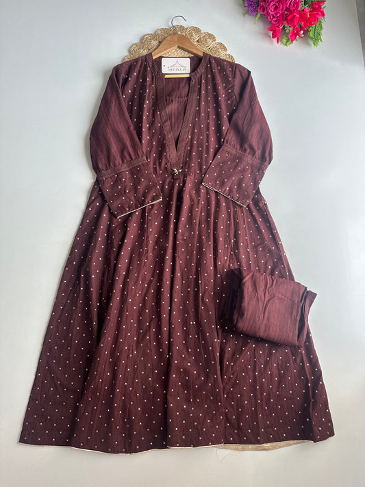 D539-Cotton Aline Kurti with pants