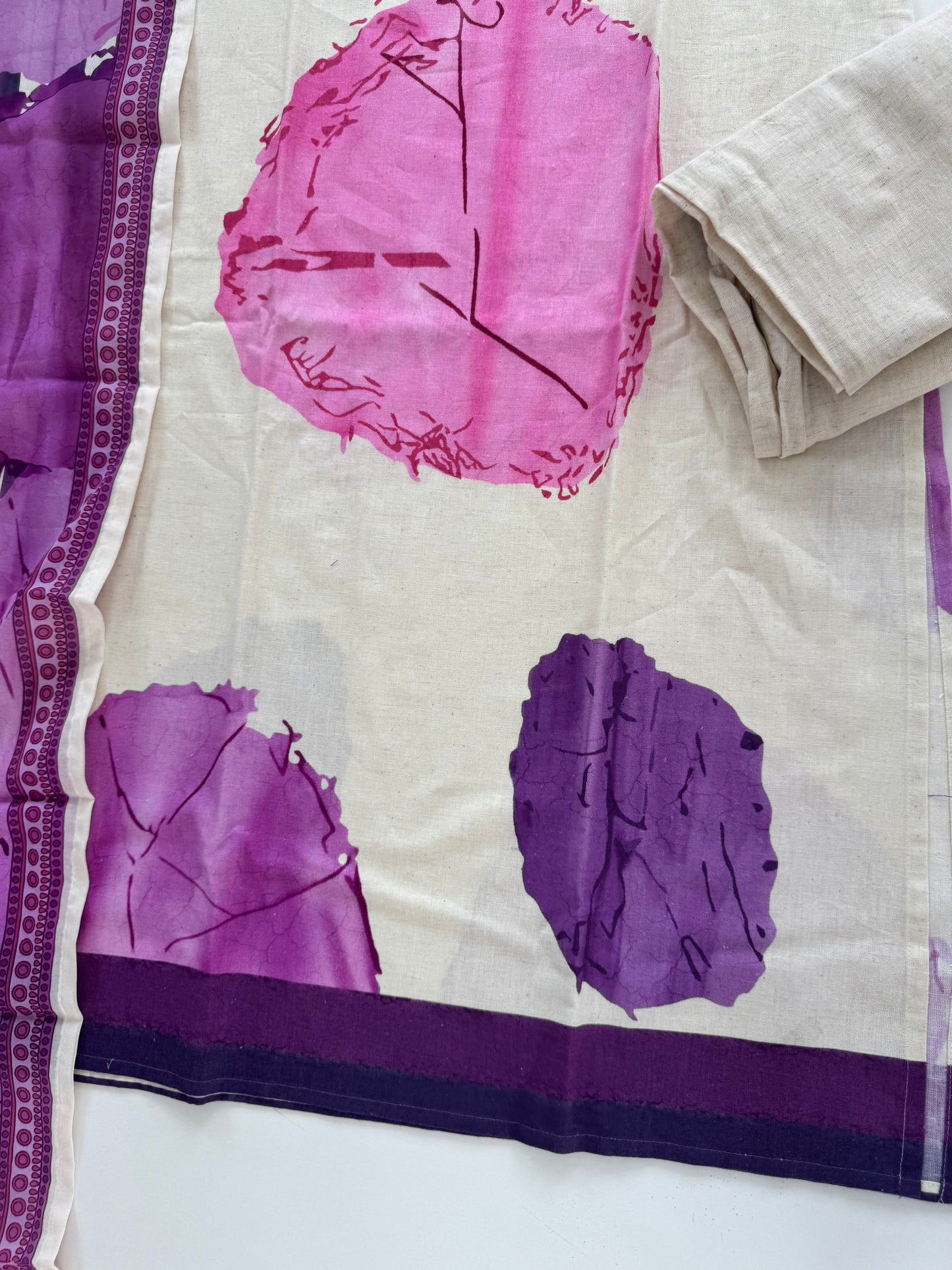 K088 - Cotton embroidered strap Kurti with pants and dupatta in 3 designs
