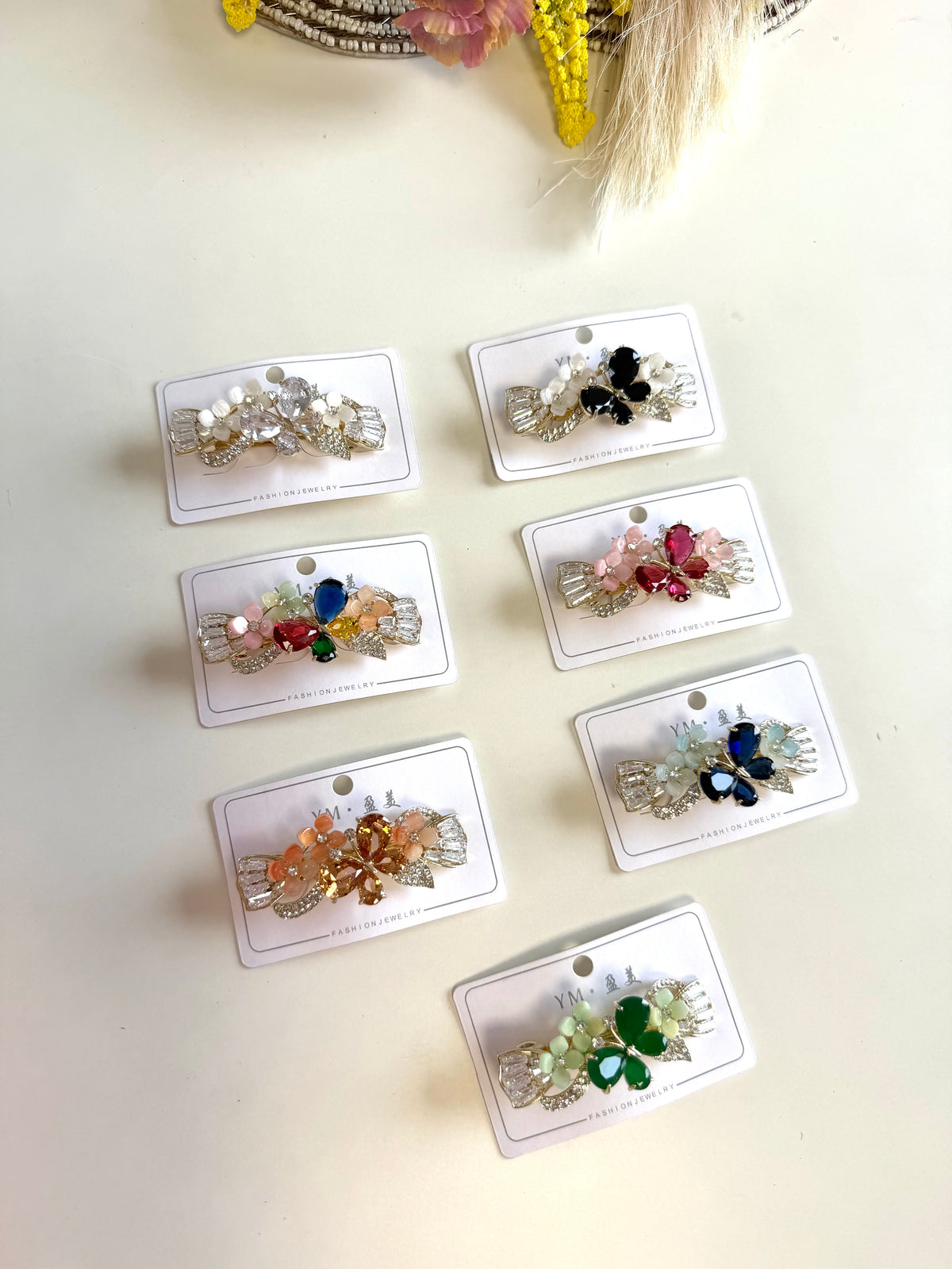 A045 - Designer stone hair clip
