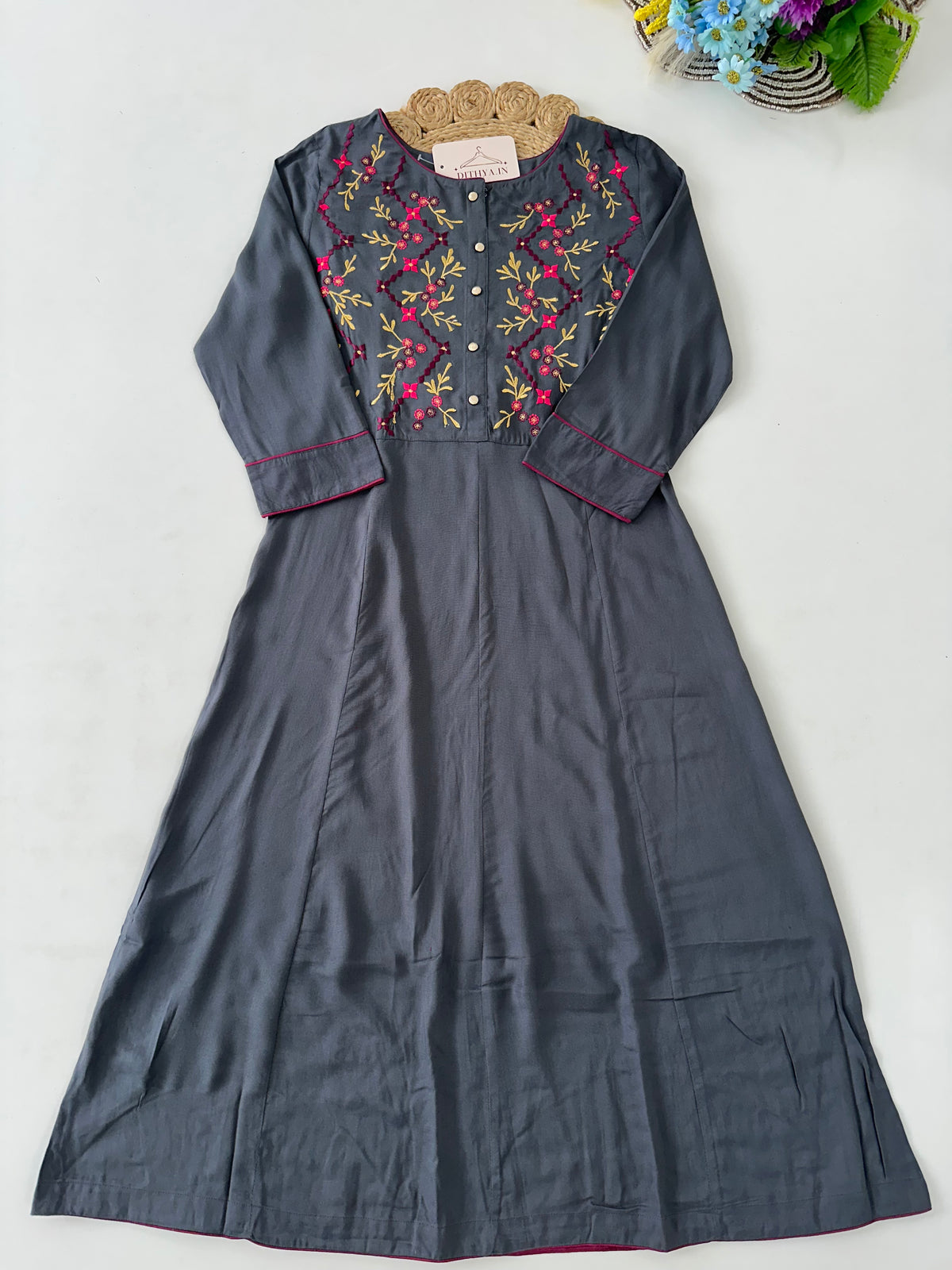 D706-Cotton Aline Kurti