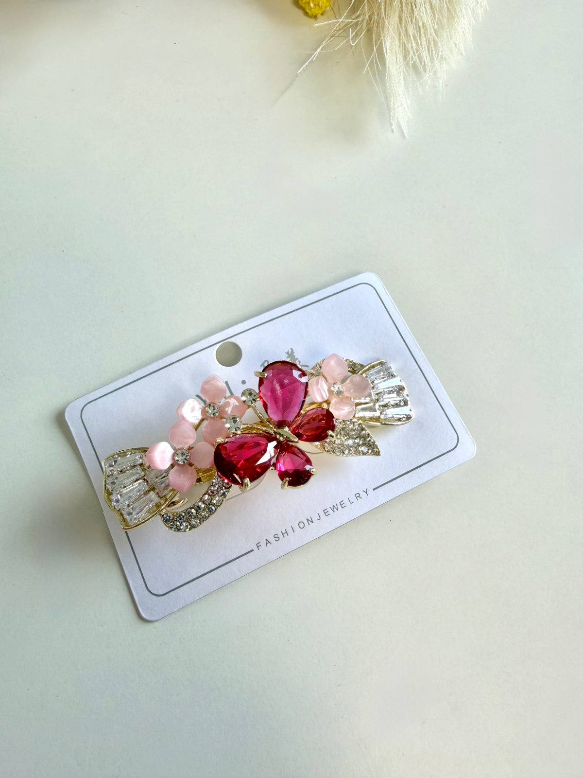 A045 - Designer stone hair clip