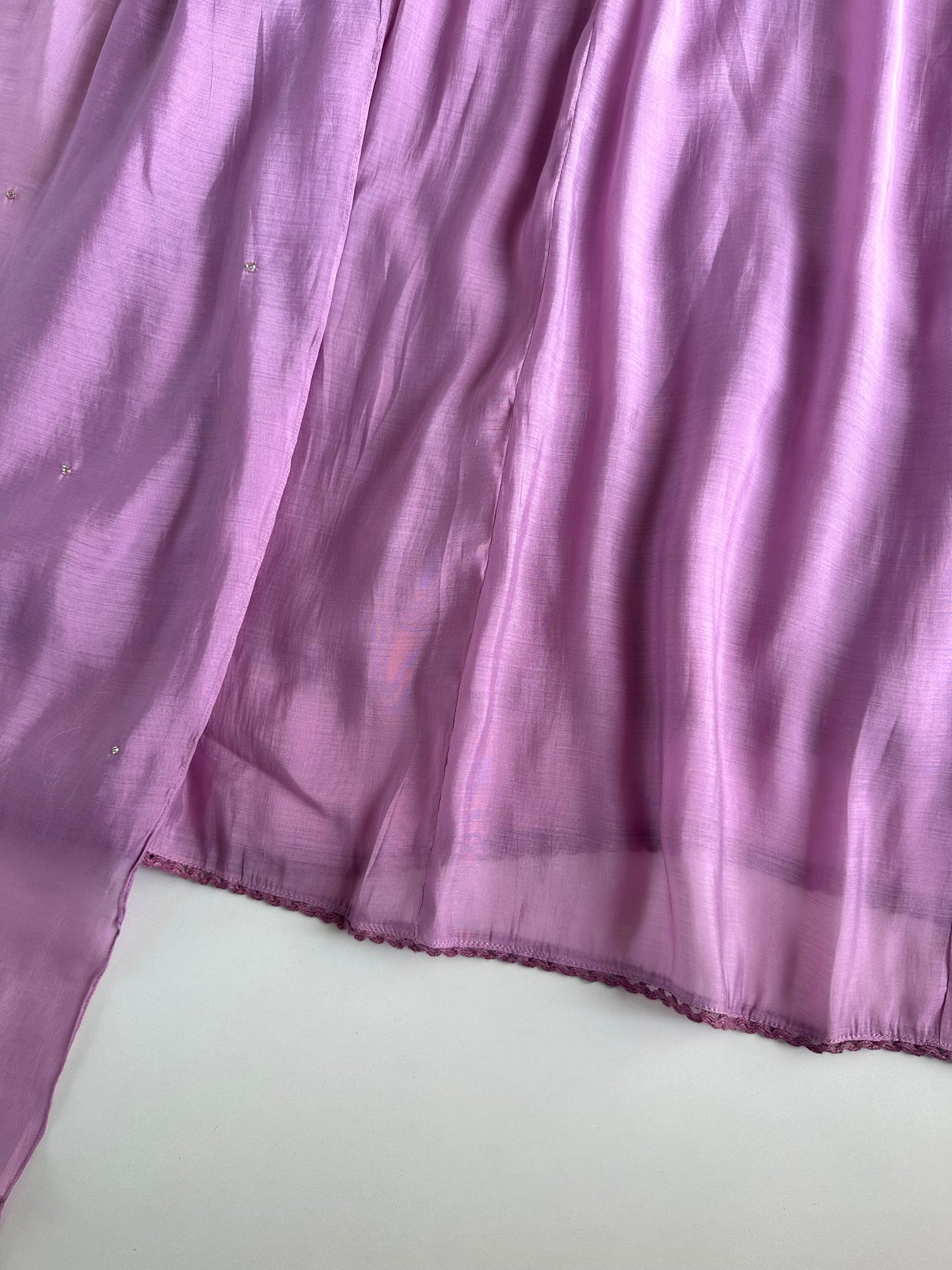 K178 - Mul Chanderi handwork Anarkali with pants and dupatta in 2 colours