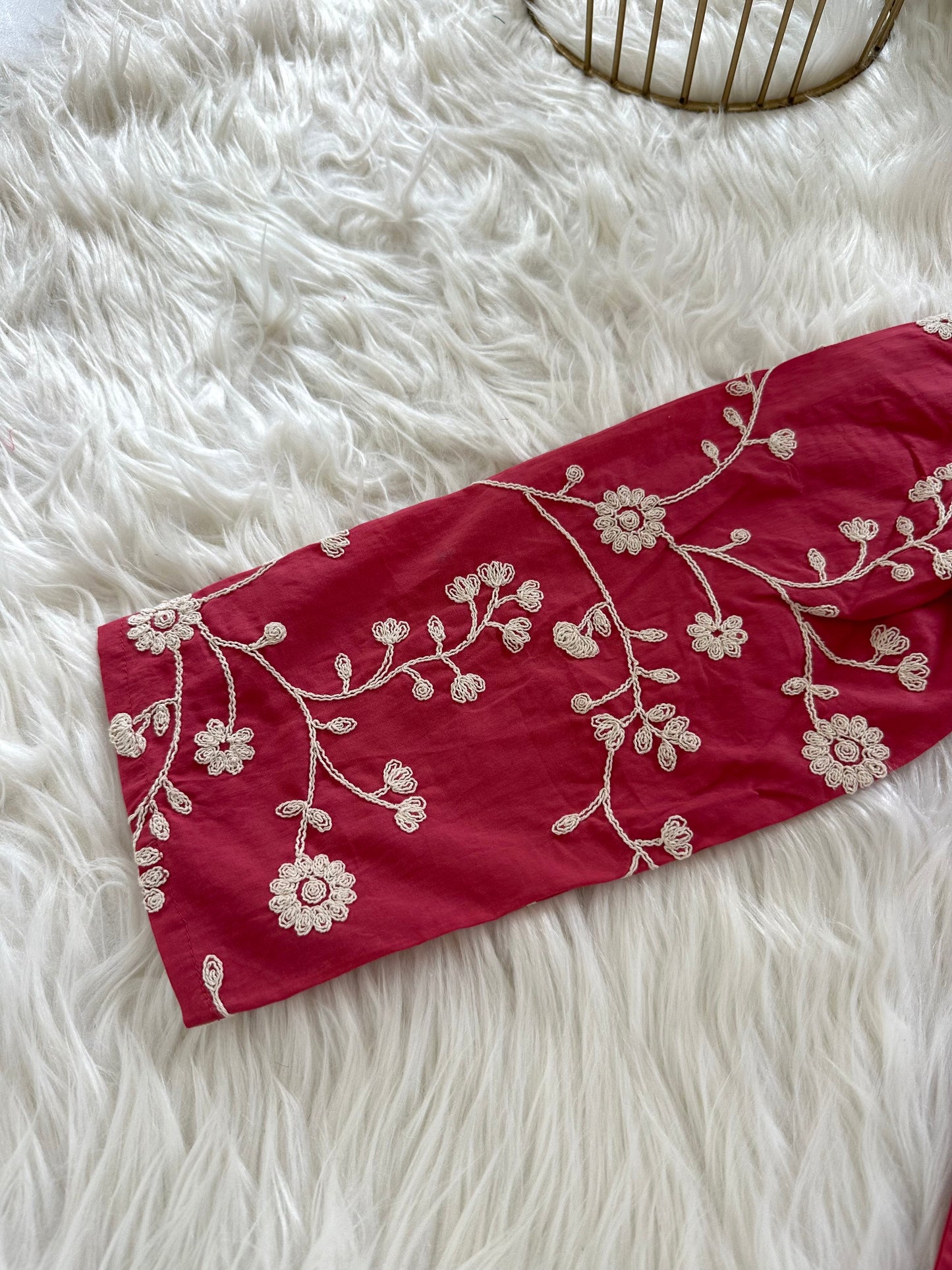K296 - Cotton embroidered Kurti with pants