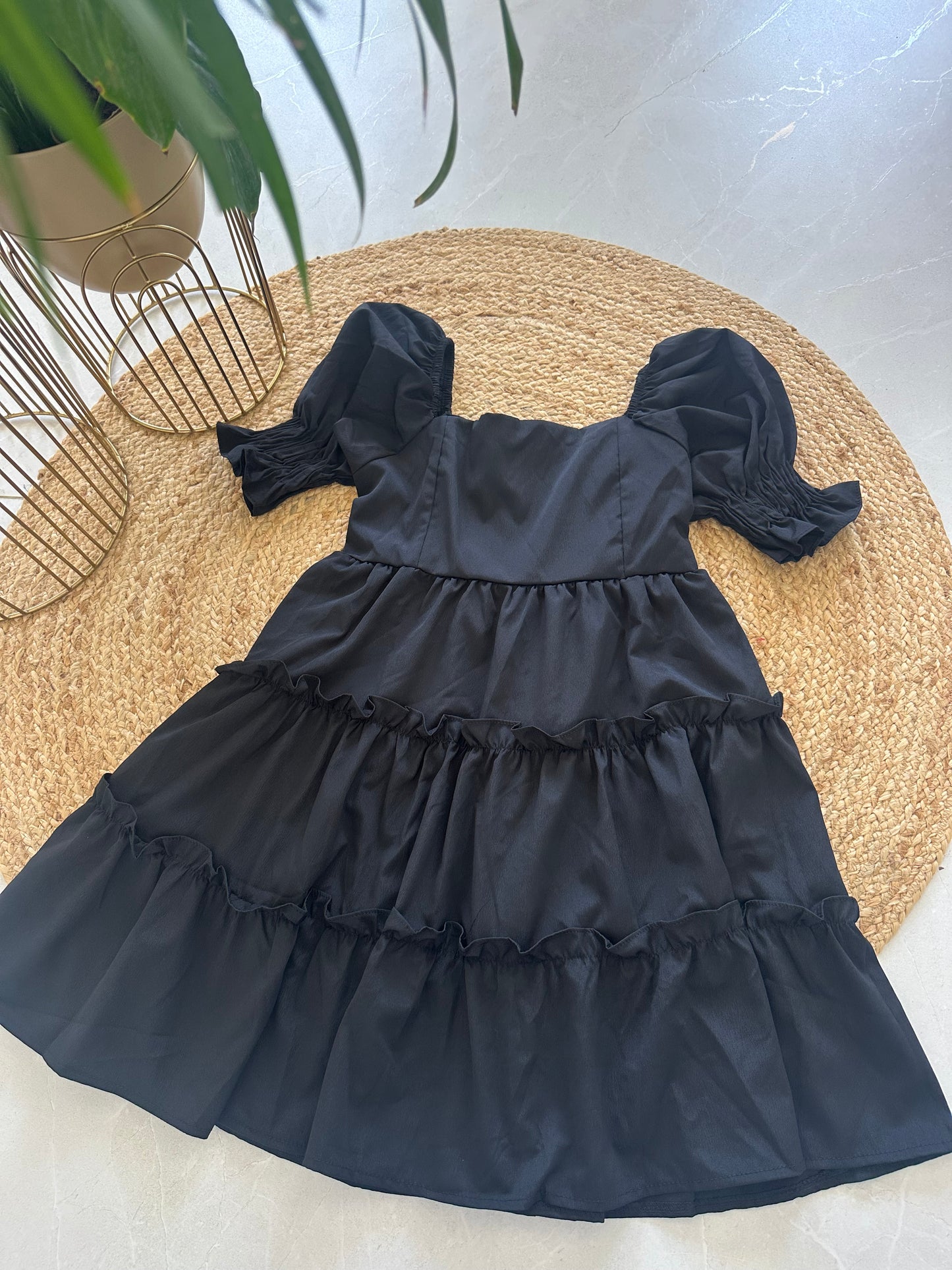 W010 - Layered stretchable Short dress in 3 colours .