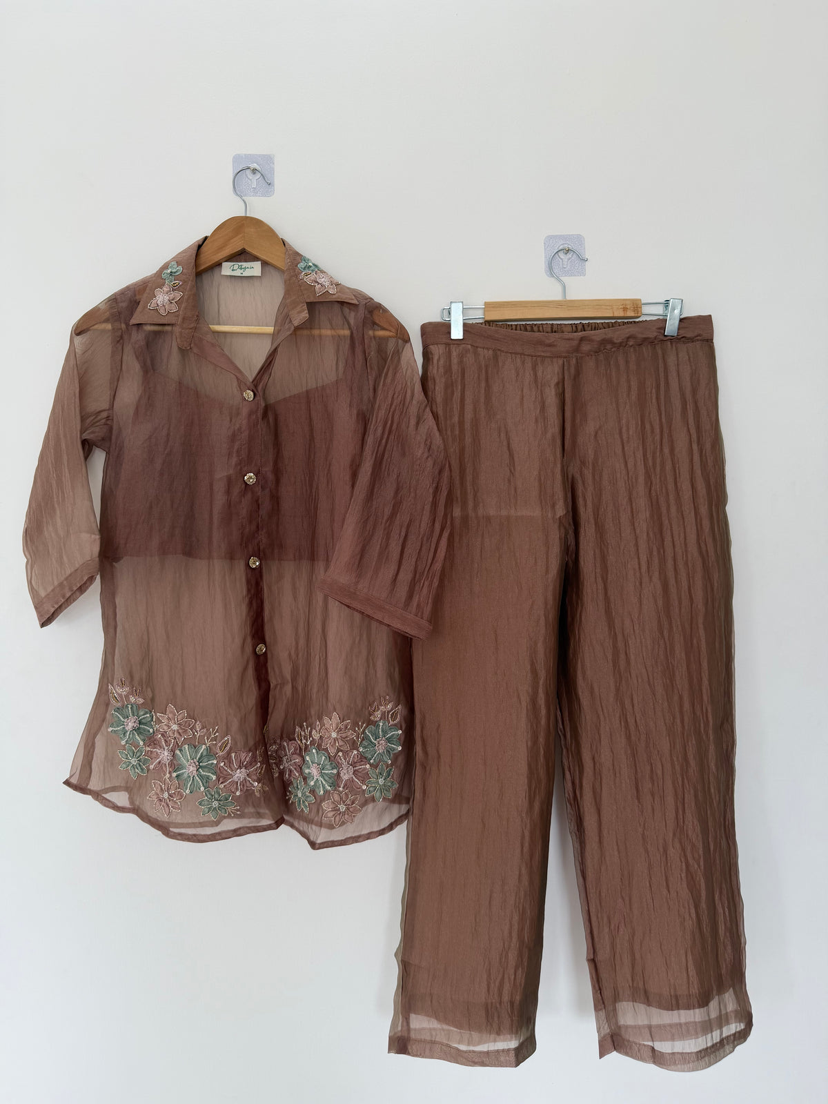 K015 - Crush-Stoff-Set bestehend aus Bustier und Hose in 3 Farben