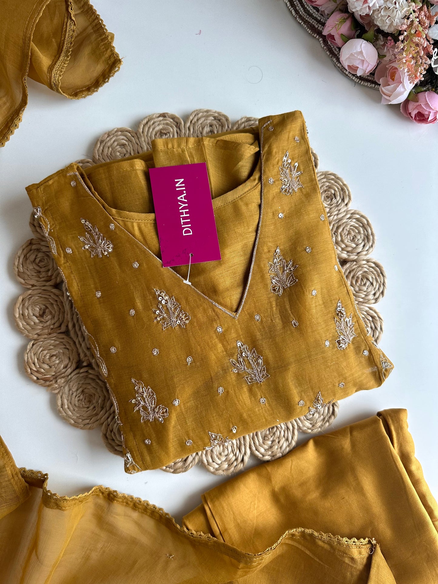 K005 - Mul Chanderi zardosi Anarkali with pants and dupatta in 3 colours