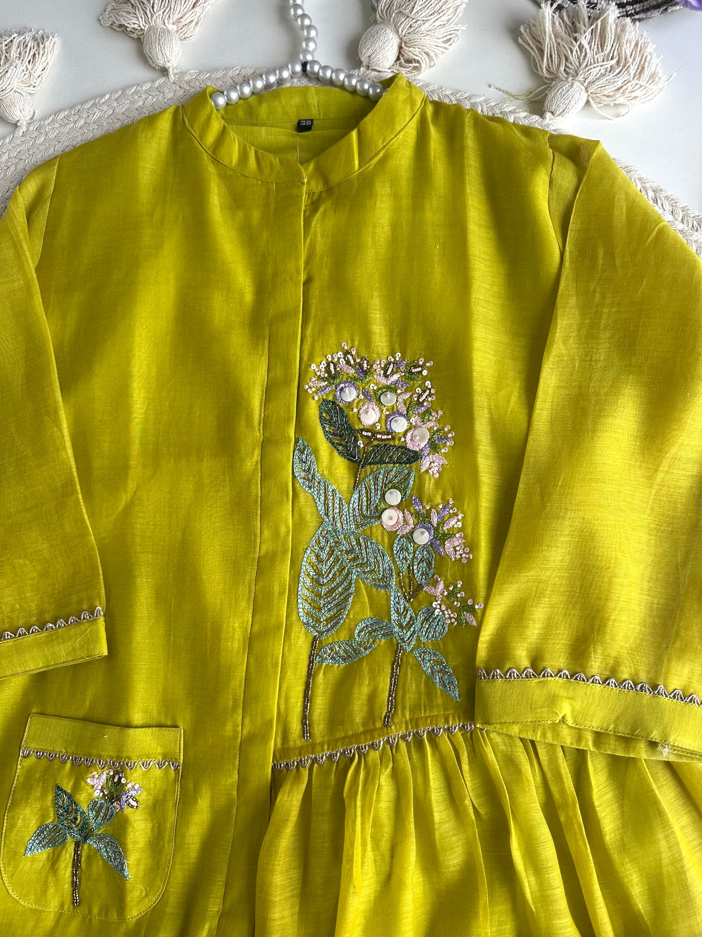 K428 - Mul Chanderi handwork coord set