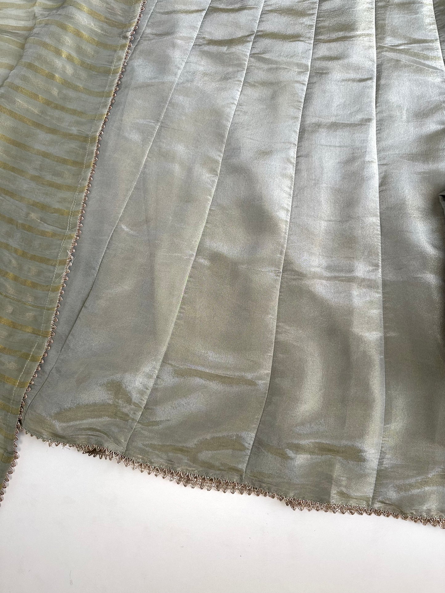 K129 - Titan silk zardosi Anarkali with pants and dupatta