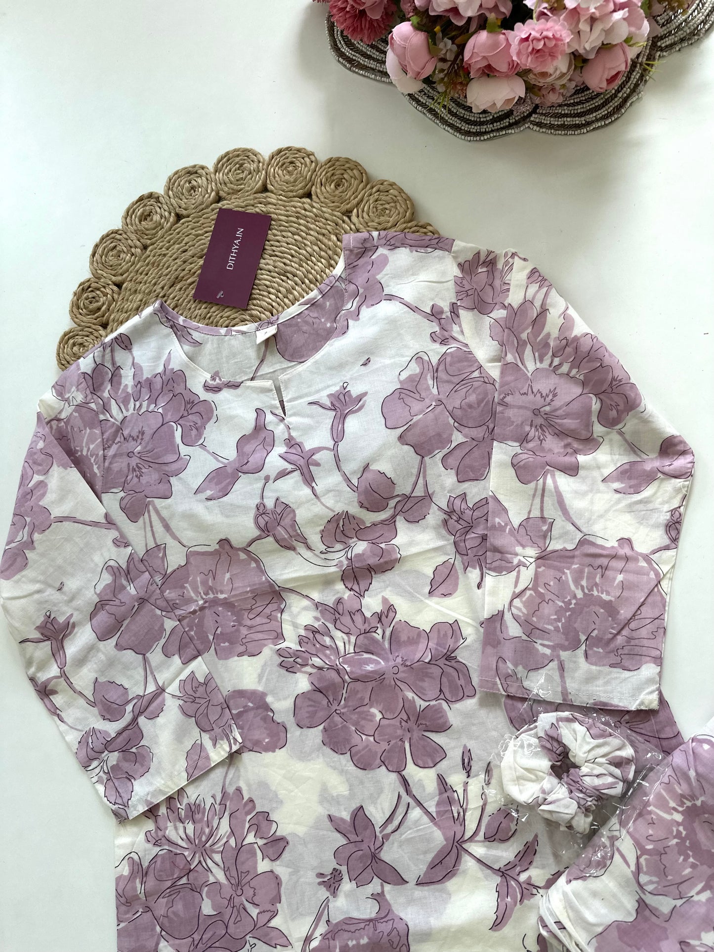 K044 - Cotton floral Coord sets in 3 styles