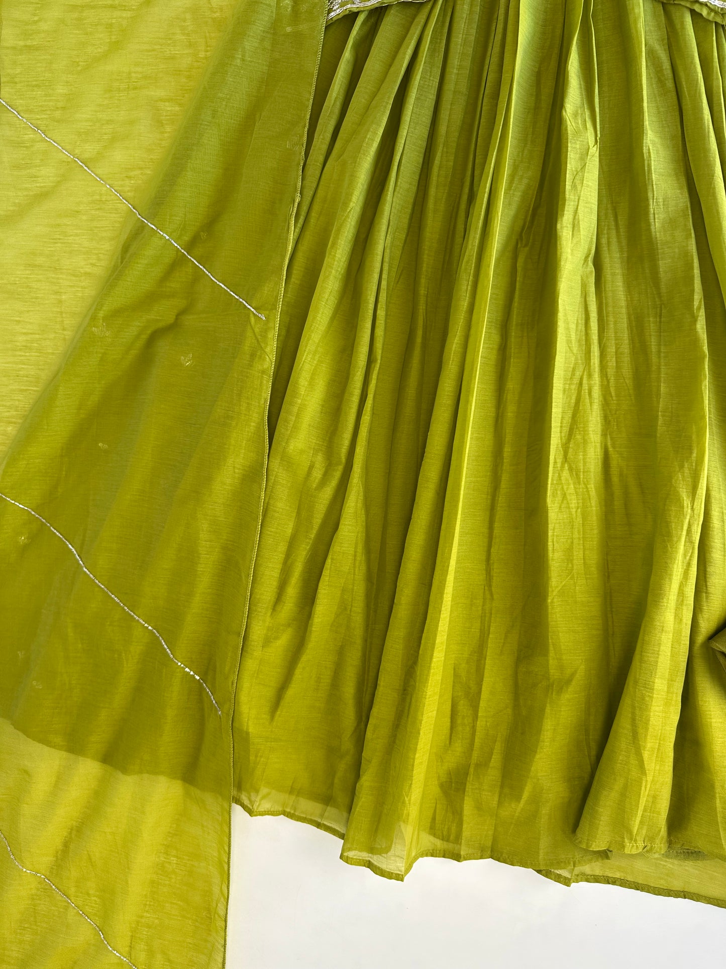 K305 - Mul Chanderi Anarkali with pants and dupatta in 2 colours