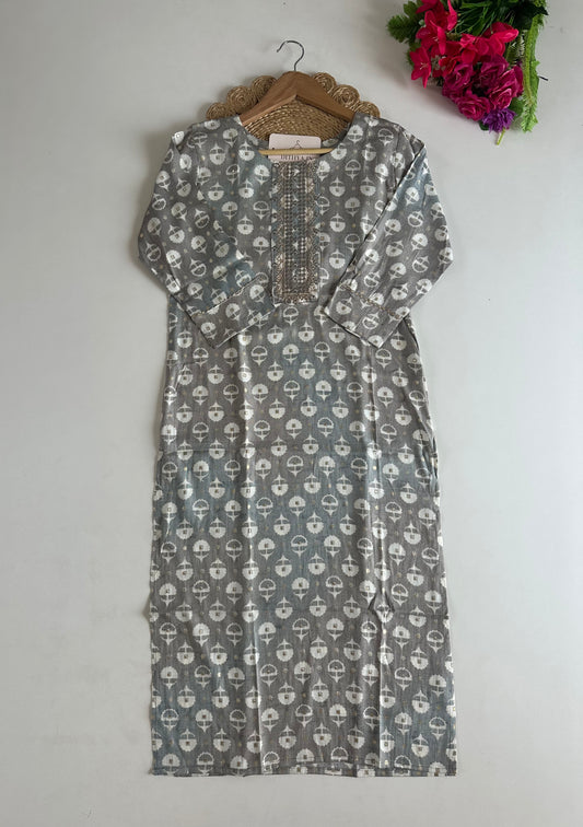 D635-Cotton straight Kurti