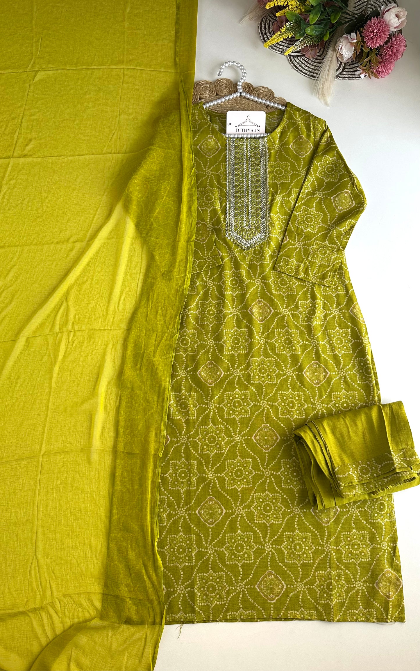 K483 - Roman silk straight Kurti with pant and dupatta