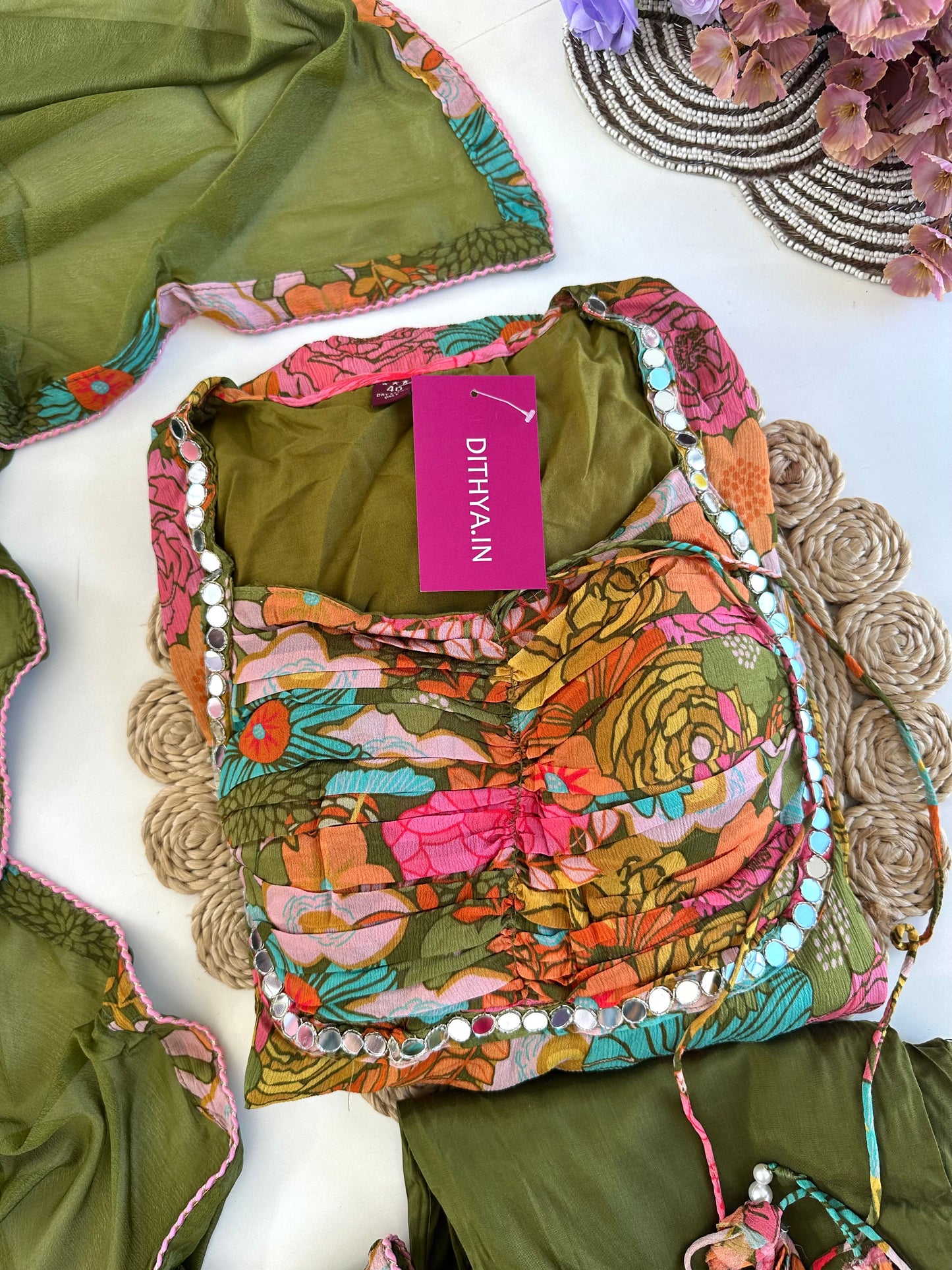 D009 - Chinnon Alia cut Anarkali with pants and dupatta