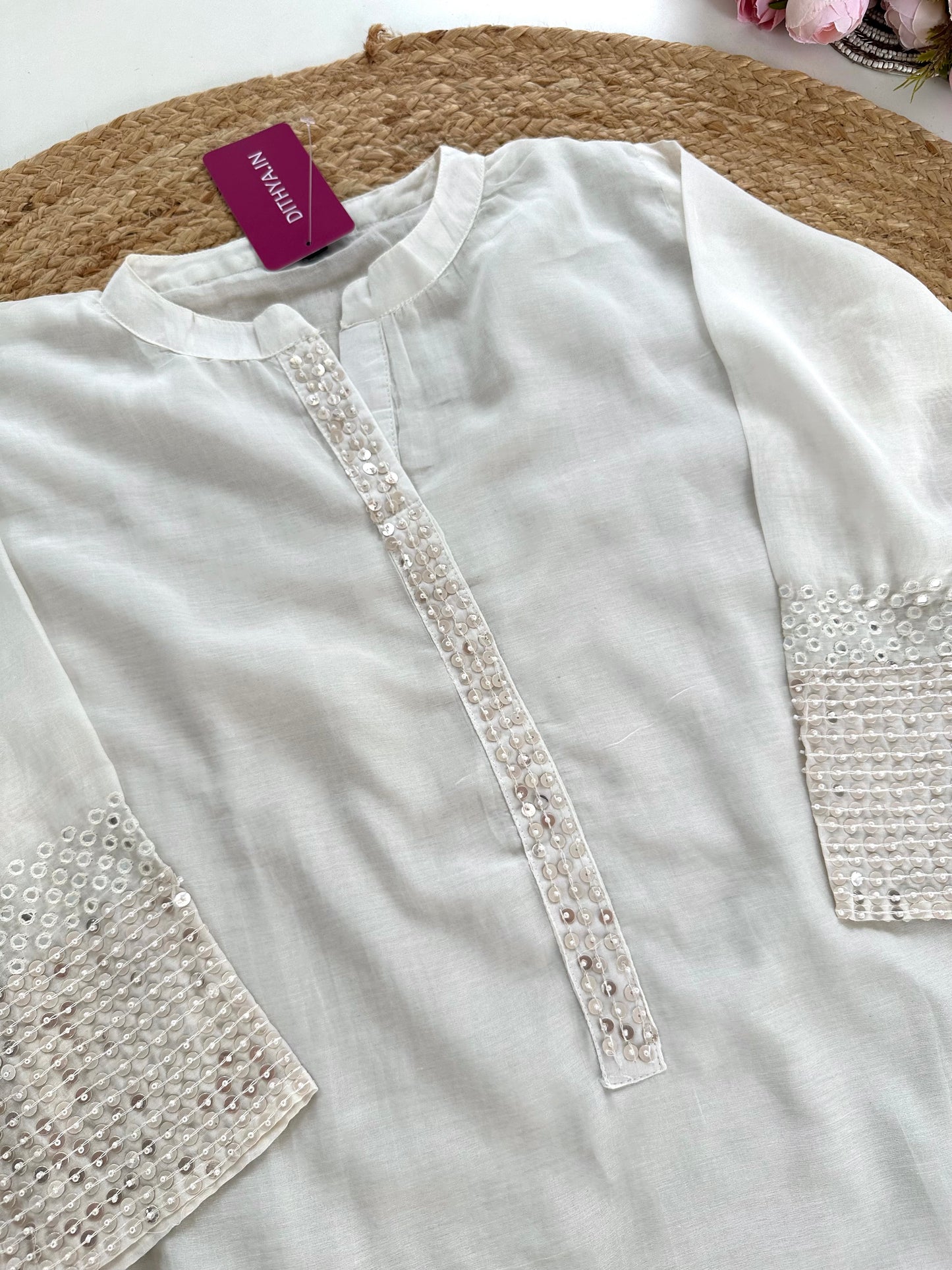 K436 - Mul cotton sequins coord set