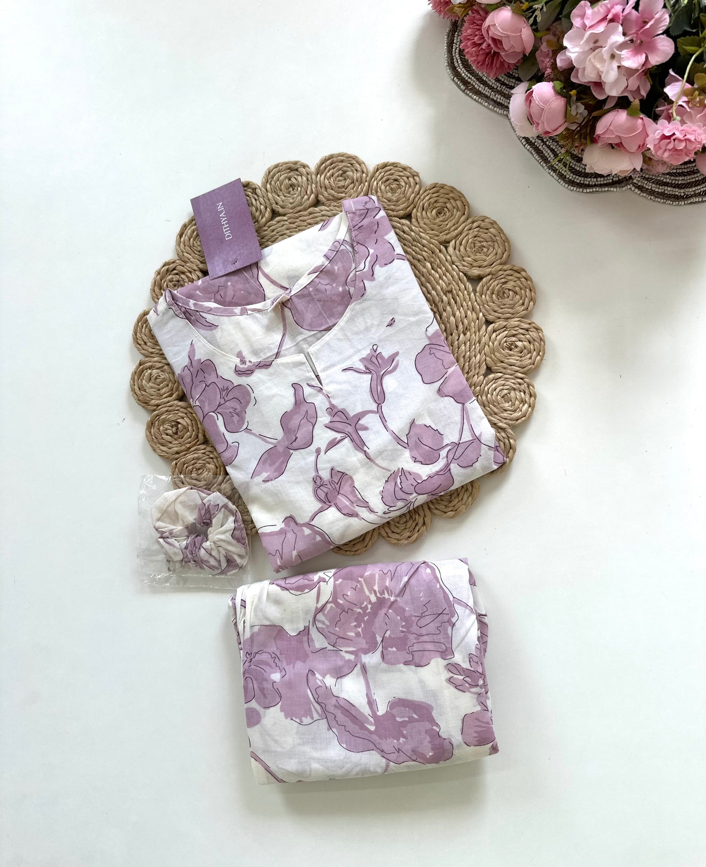 K044 - Cotton floral Coord sets in 3 styles