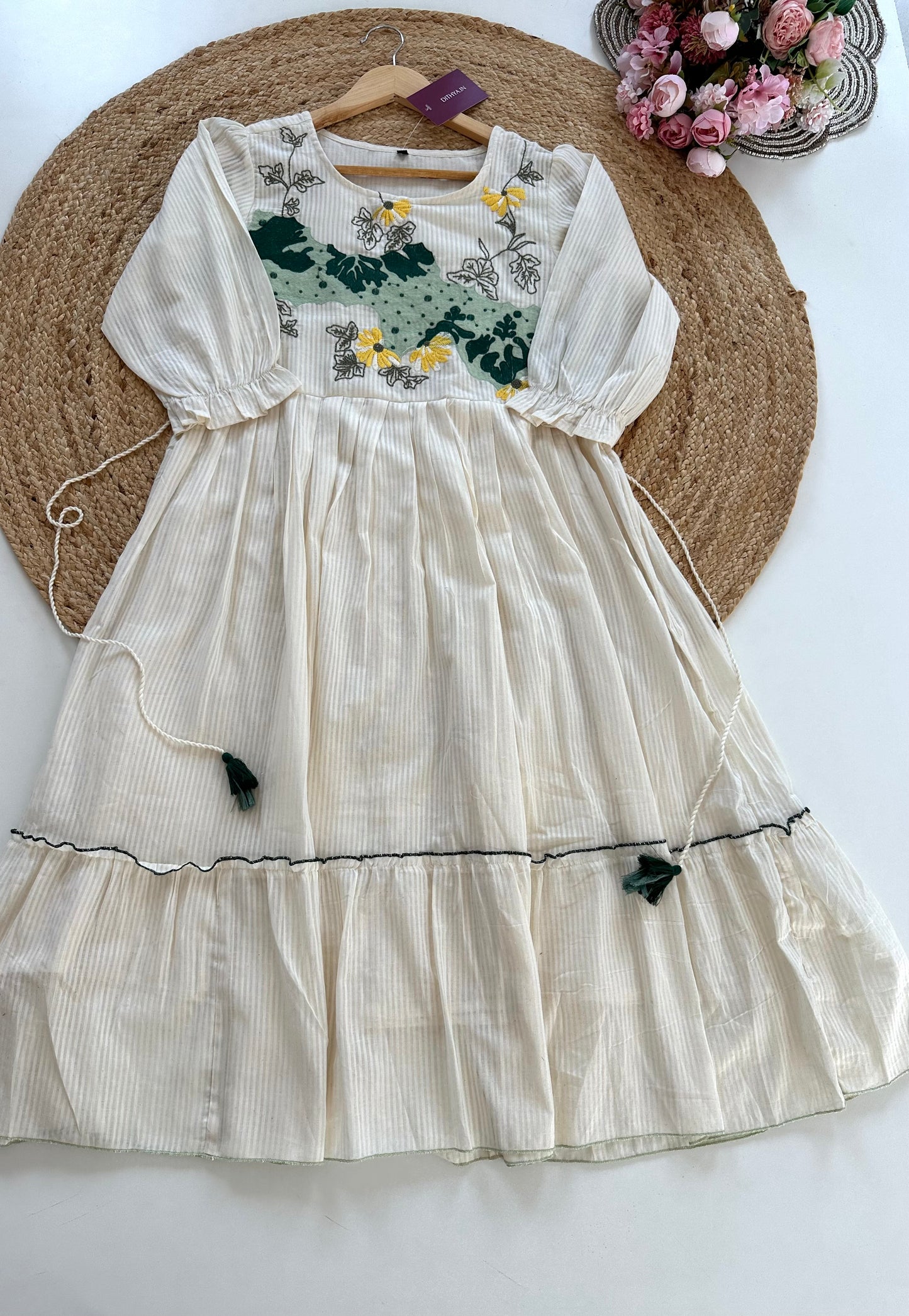 K408 - Cotton Embroidered Long tunic