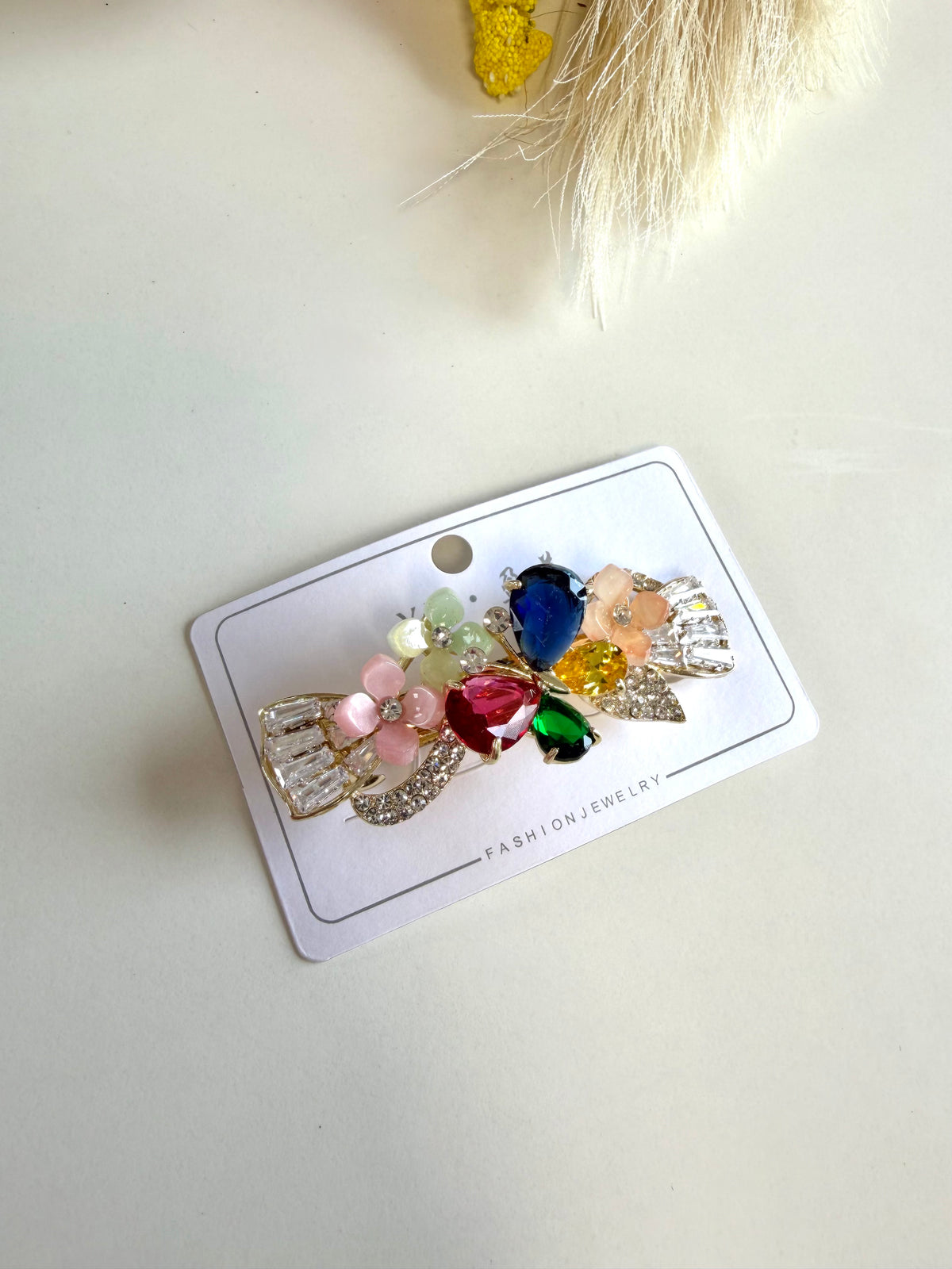 A045 - Designer stone hair clip