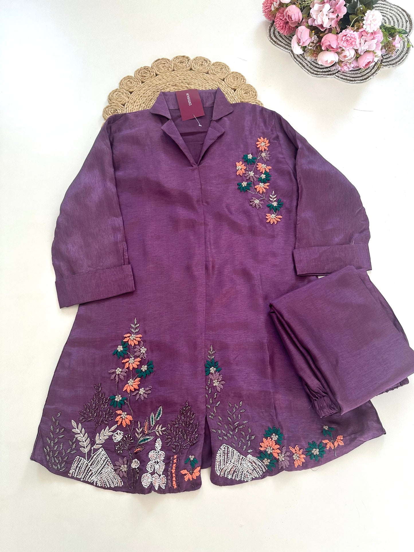 K413 - Dola silk handwork coord set