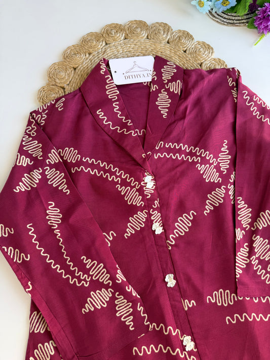 K571 - Muslin printed shirt