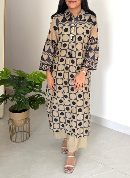 K553 - Muslin cotton printed coord set in 2 styles