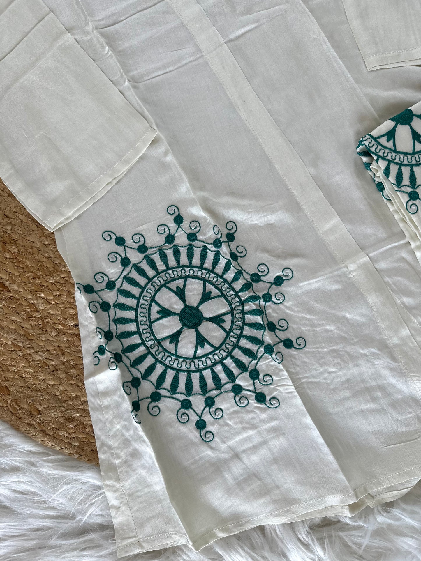 K415 - Muslin embroidered coord set