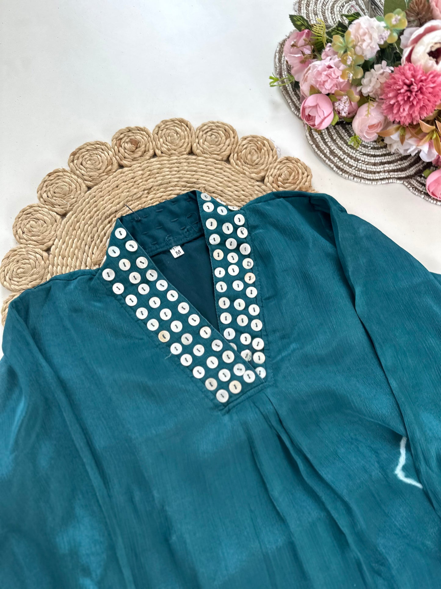 K201 - Chinnon coin work Aline Kurti with pants