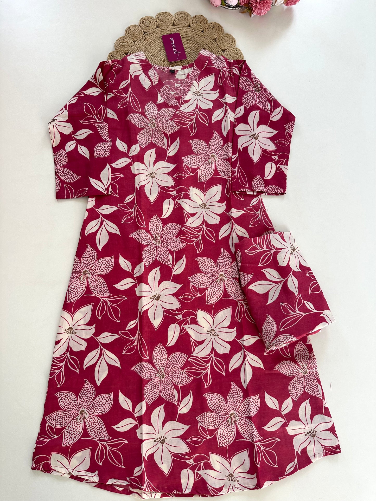 K308 - Cotton floral coord sets in 4 colours