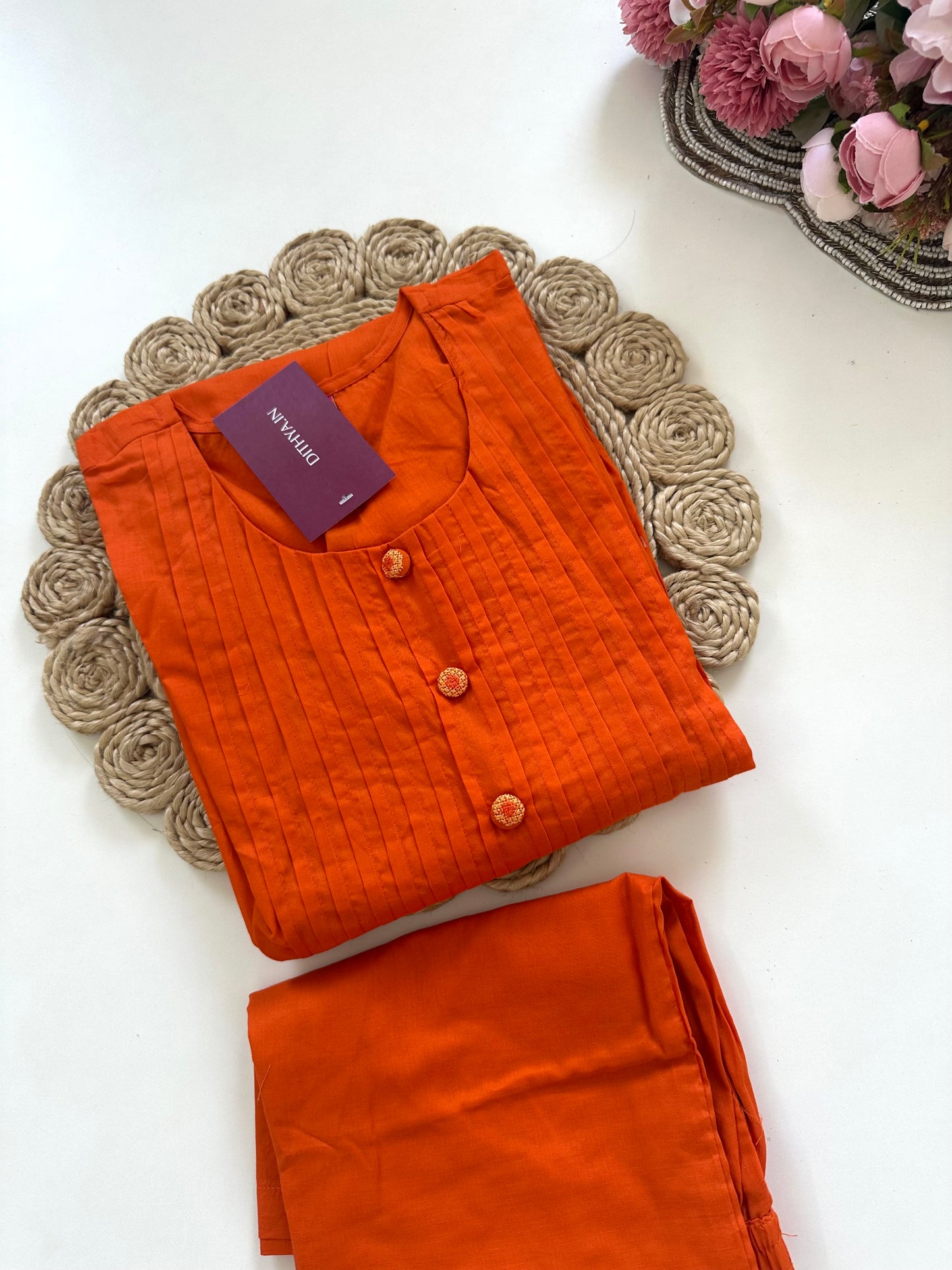 K001 - Cotton embroidered Kurti with pants