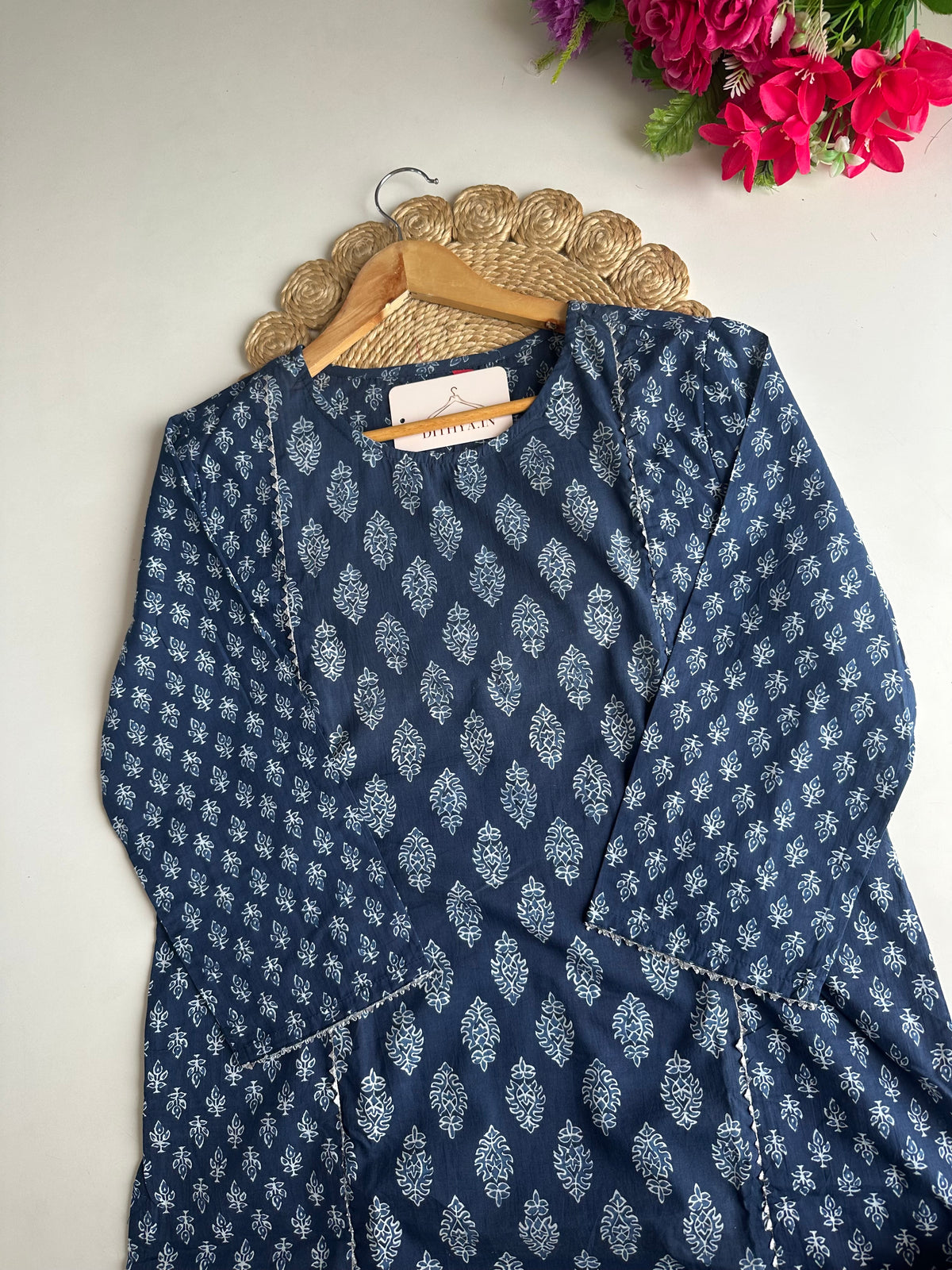 D533 - Cotton Straight Kurti with Pants - view 2
