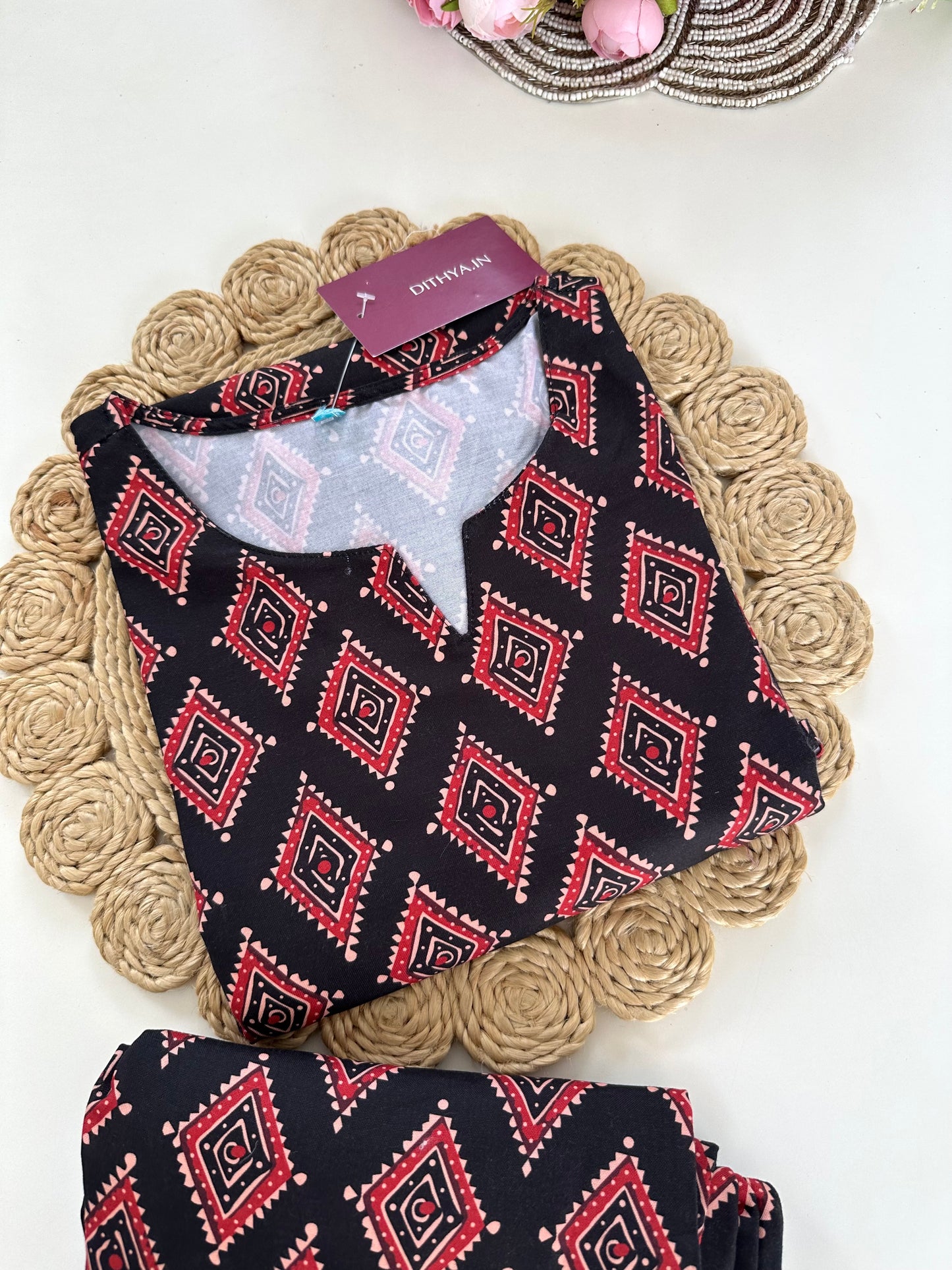 K032 - Cotton printed coord set