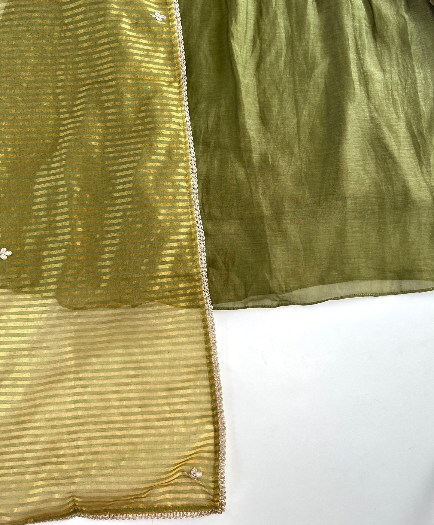 K252 - Mul Chanderi Handwork Anarkali with pants and dupatta