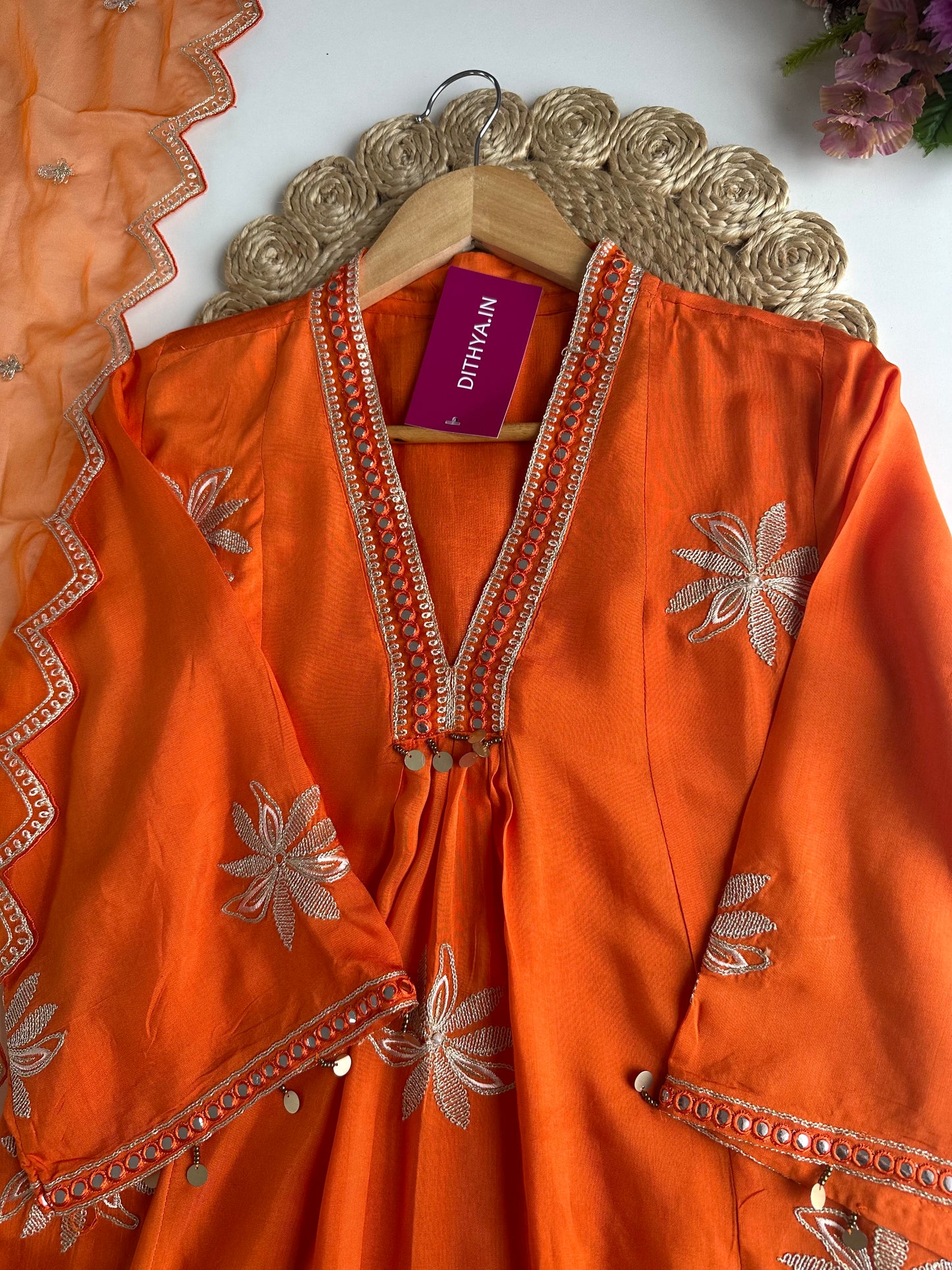 K299 - Russian silk zari Anarkali with pants and dupatta in 2 colours