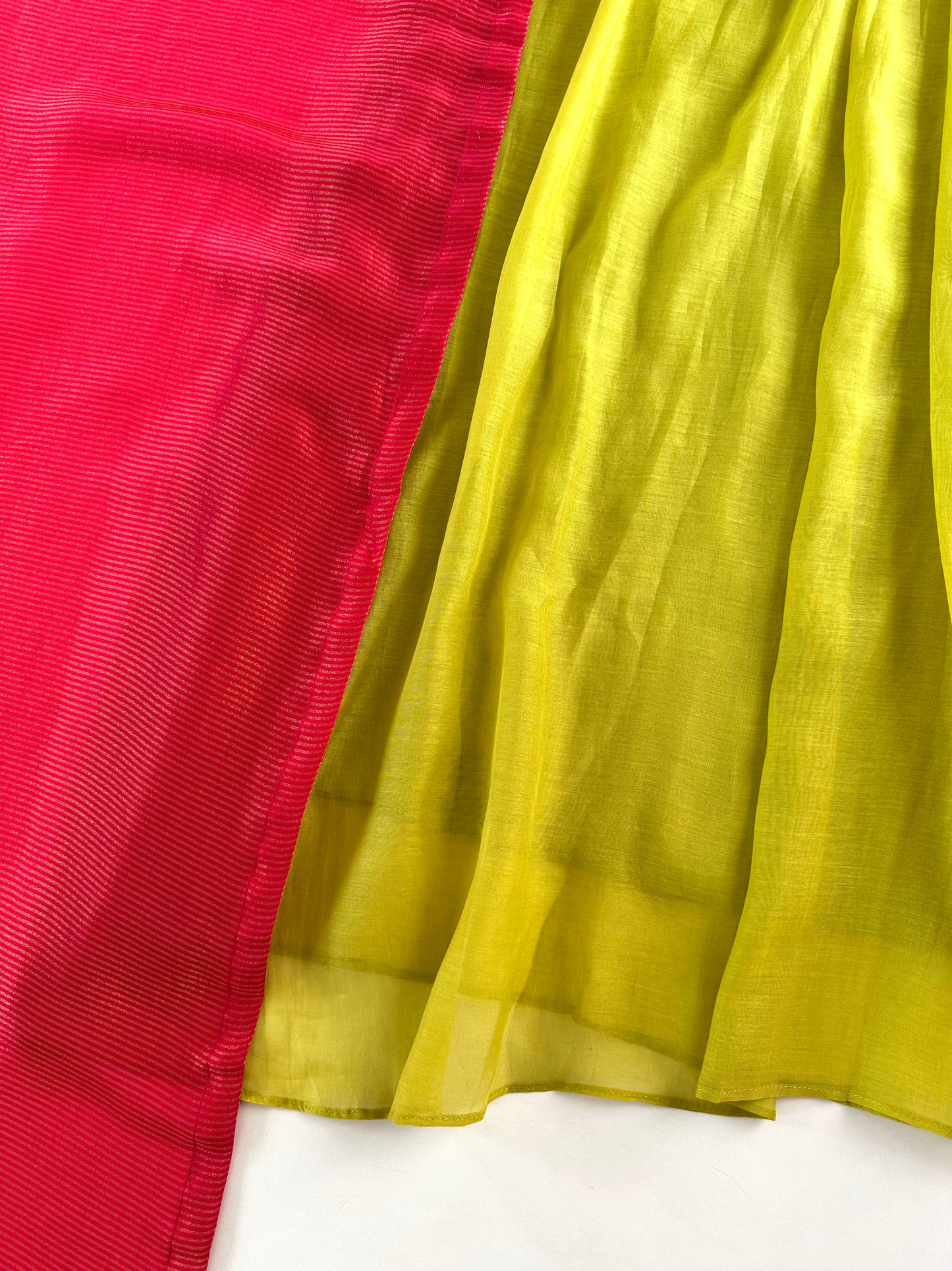 K148 - Mul Chanderi handwork Aline Kurti with pants and dupatta