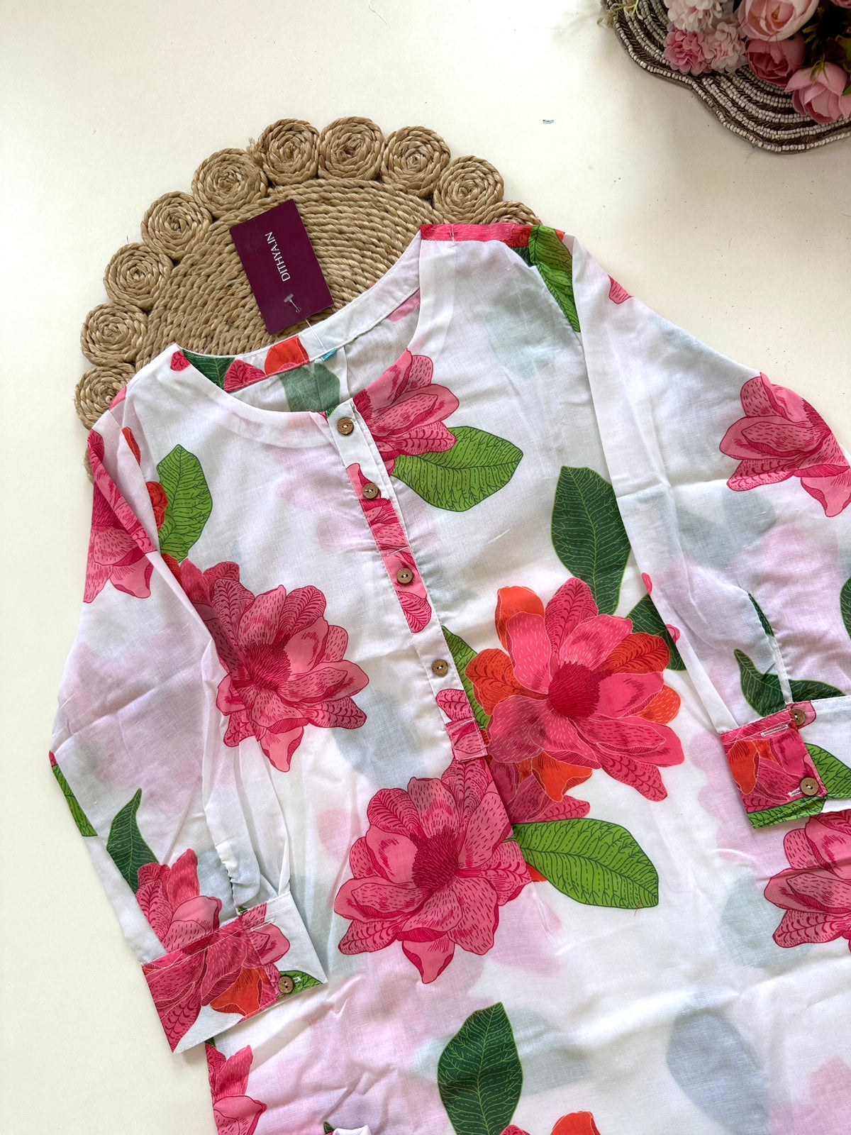 K058 - Cotton floral coord set