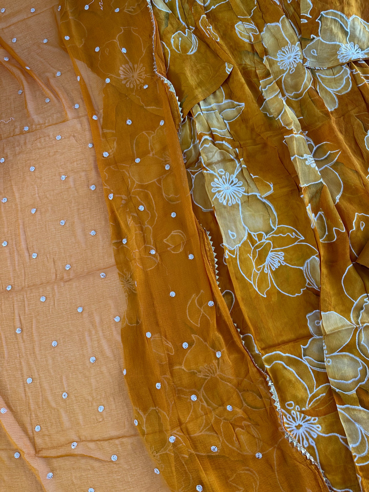 D386-Chinnon Alia cut Anarkali with pants and dupatta