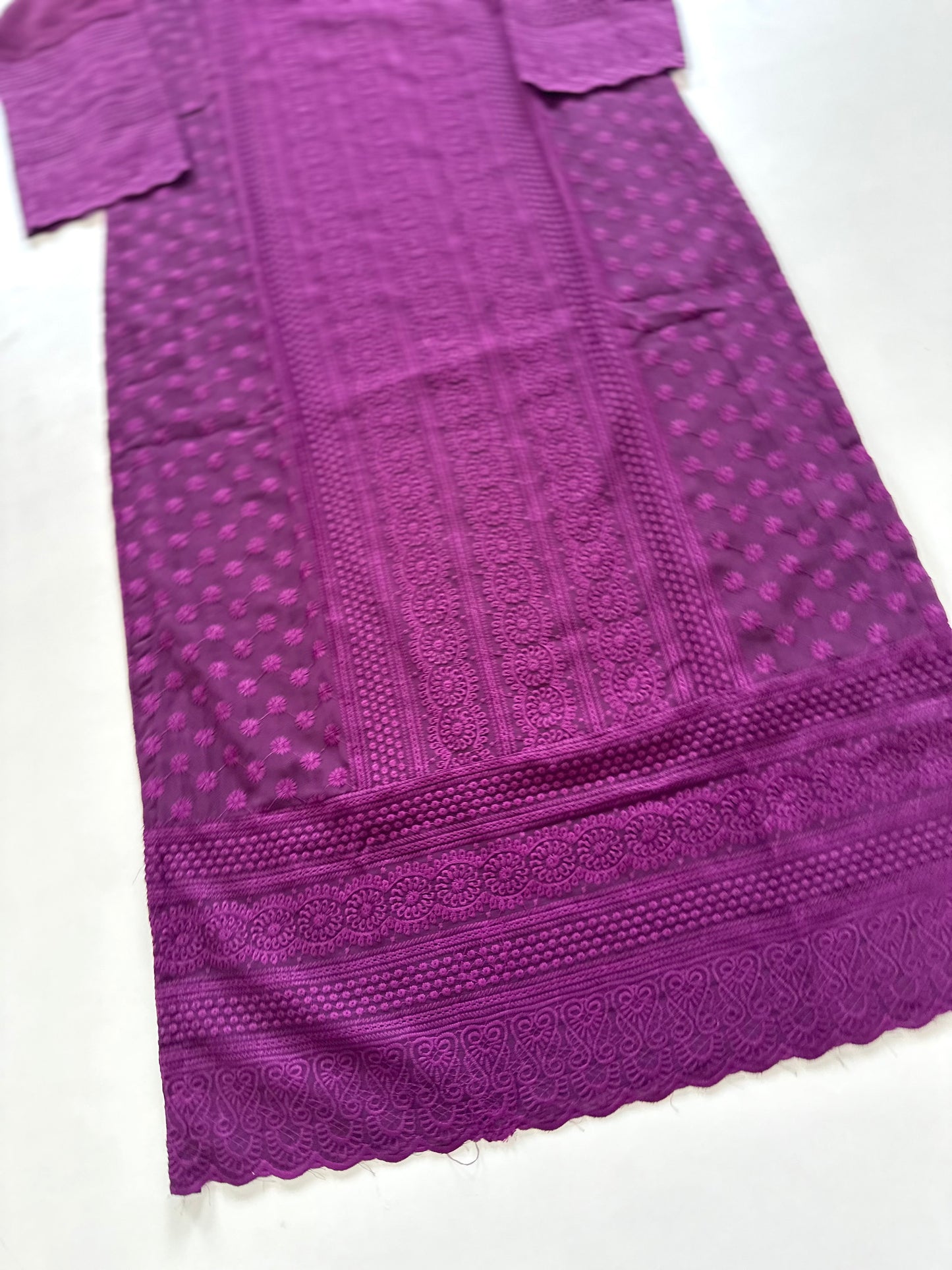 K061 - Georgette chikankari Kurti
