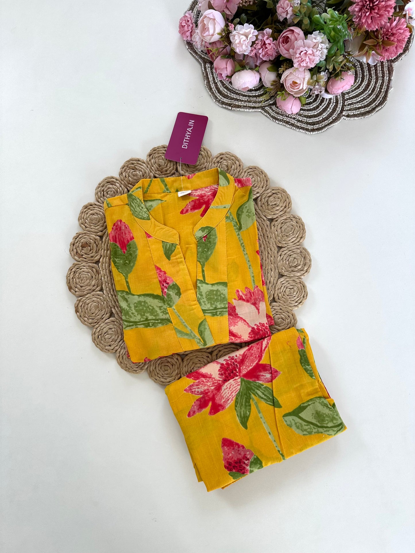 K120 - Cotton floral coord set