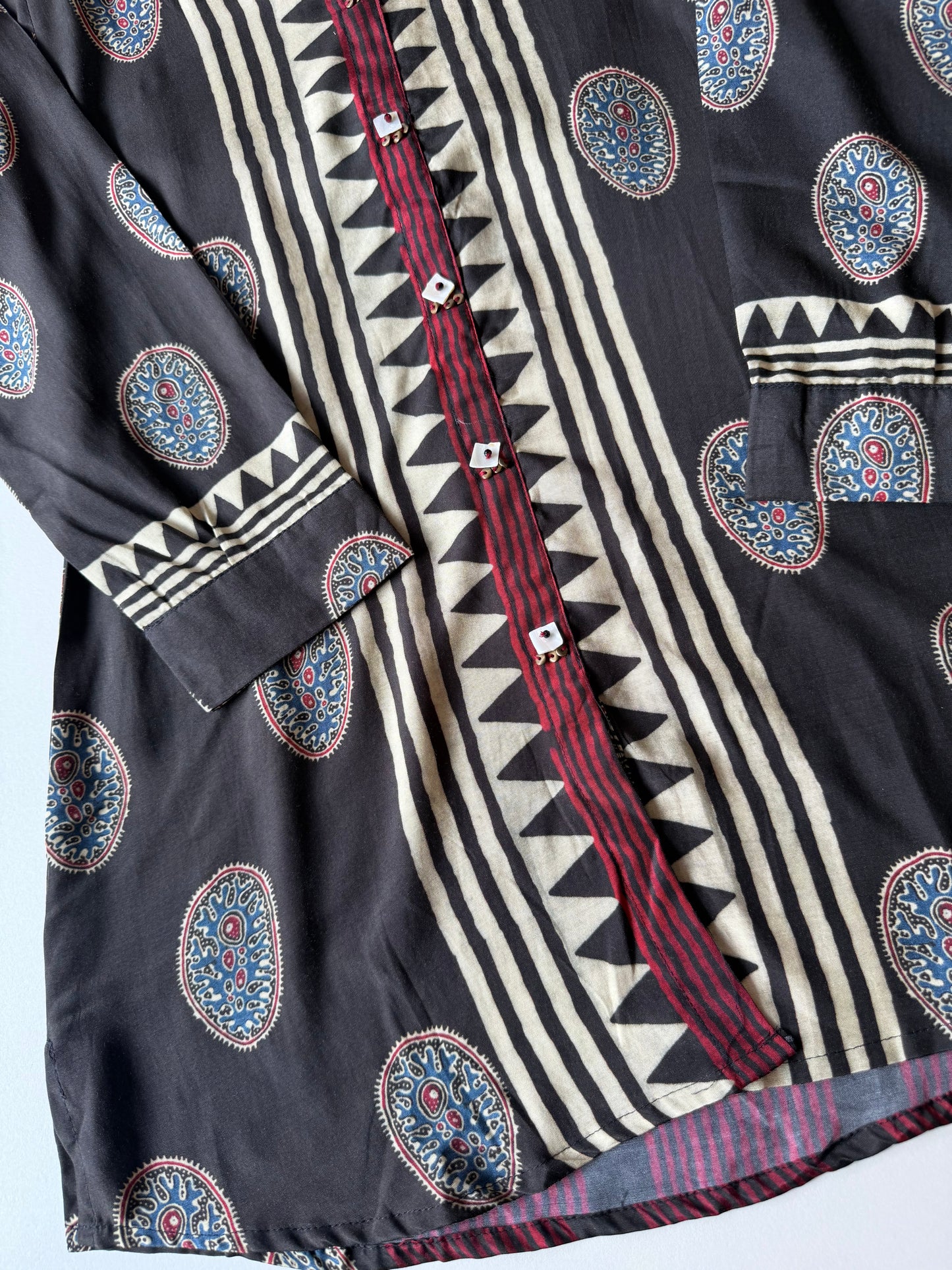 K488 - Pure Muslin ajrakh shirt