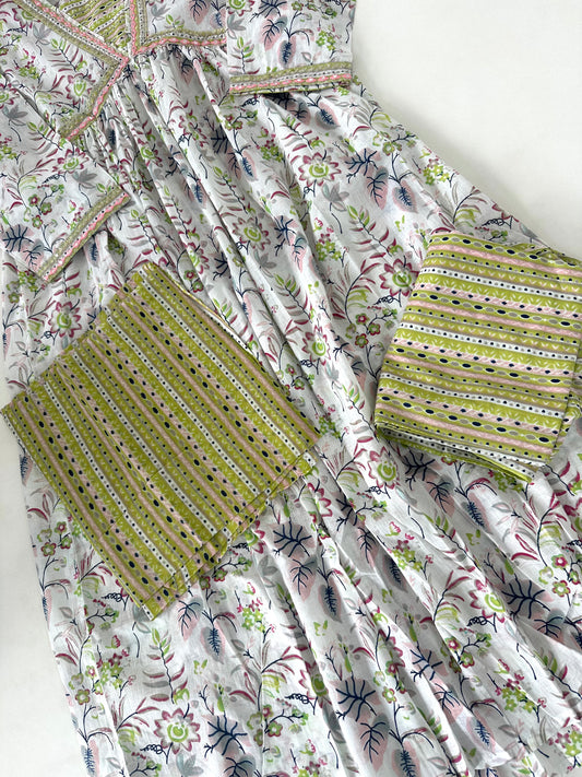 D297 - Muslin Alia cut Anarkali with pants and dupatta