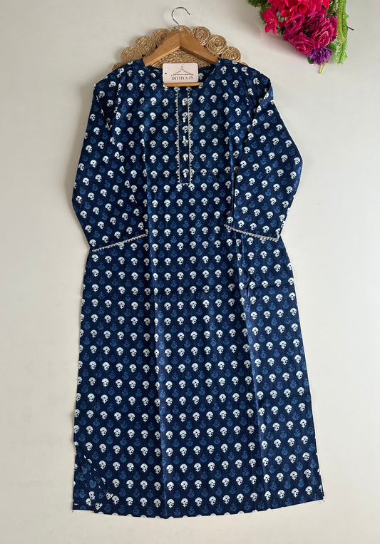 D623-Cotton straight Kurti