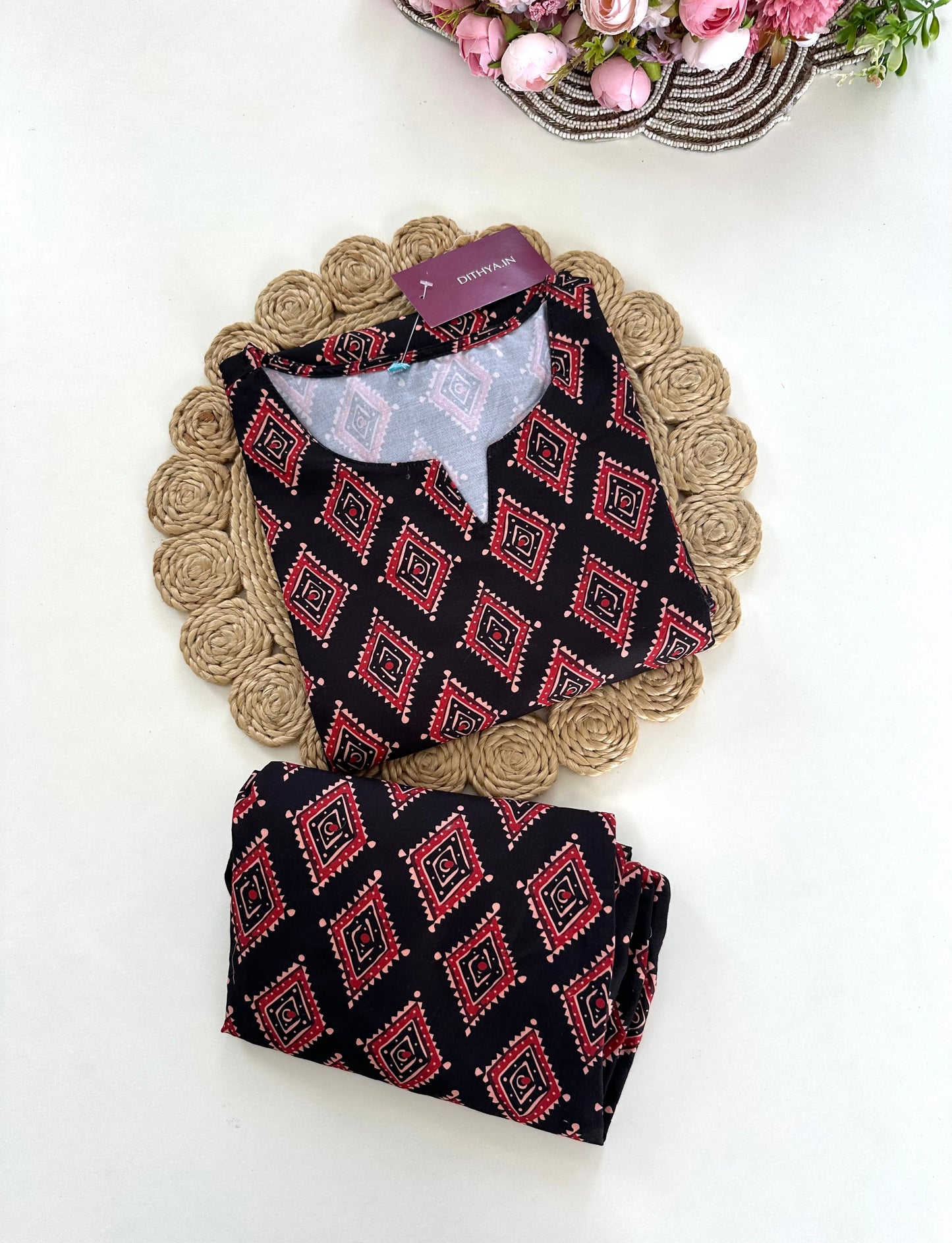 K032 - Cotton printed coord set