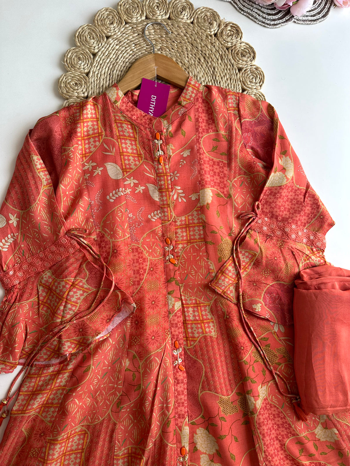 K091 - Pure muslin printed Coord set