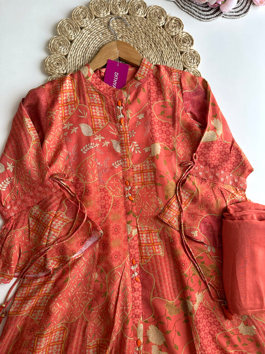 K091 - Pure muslin printed Coord set