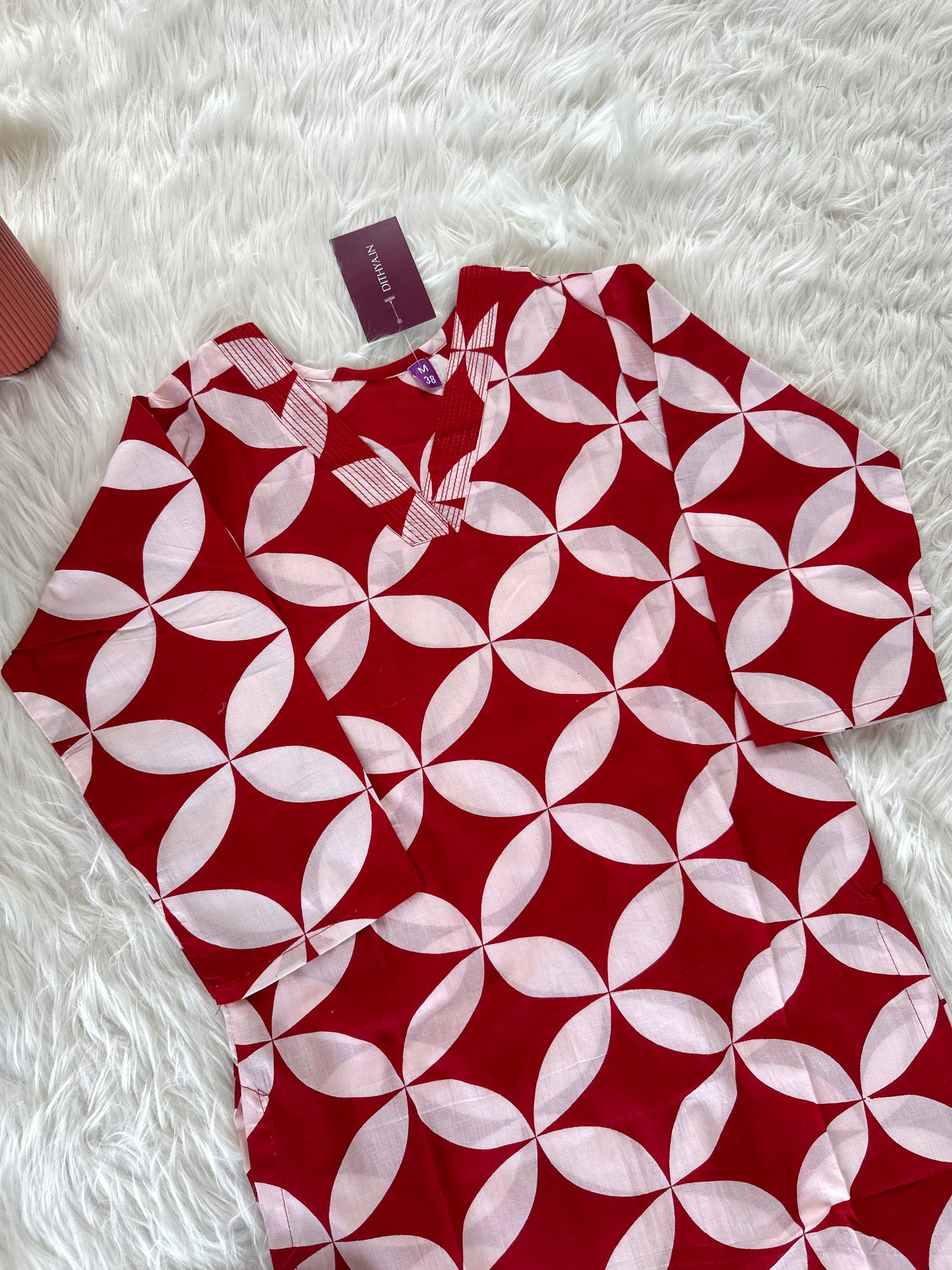 K229 - Cotton printed Kurti with pants in 3 colours