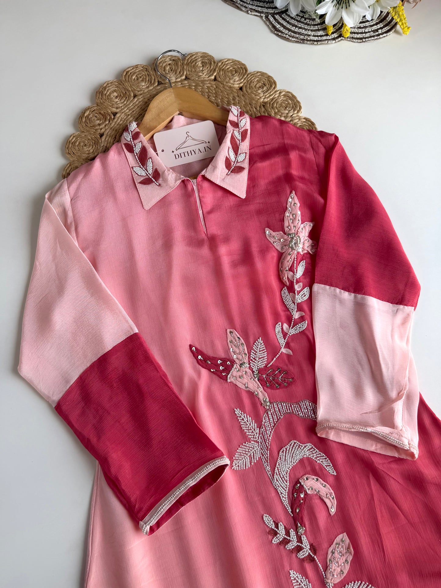 K073 - Pure Chinnon handwork coord set