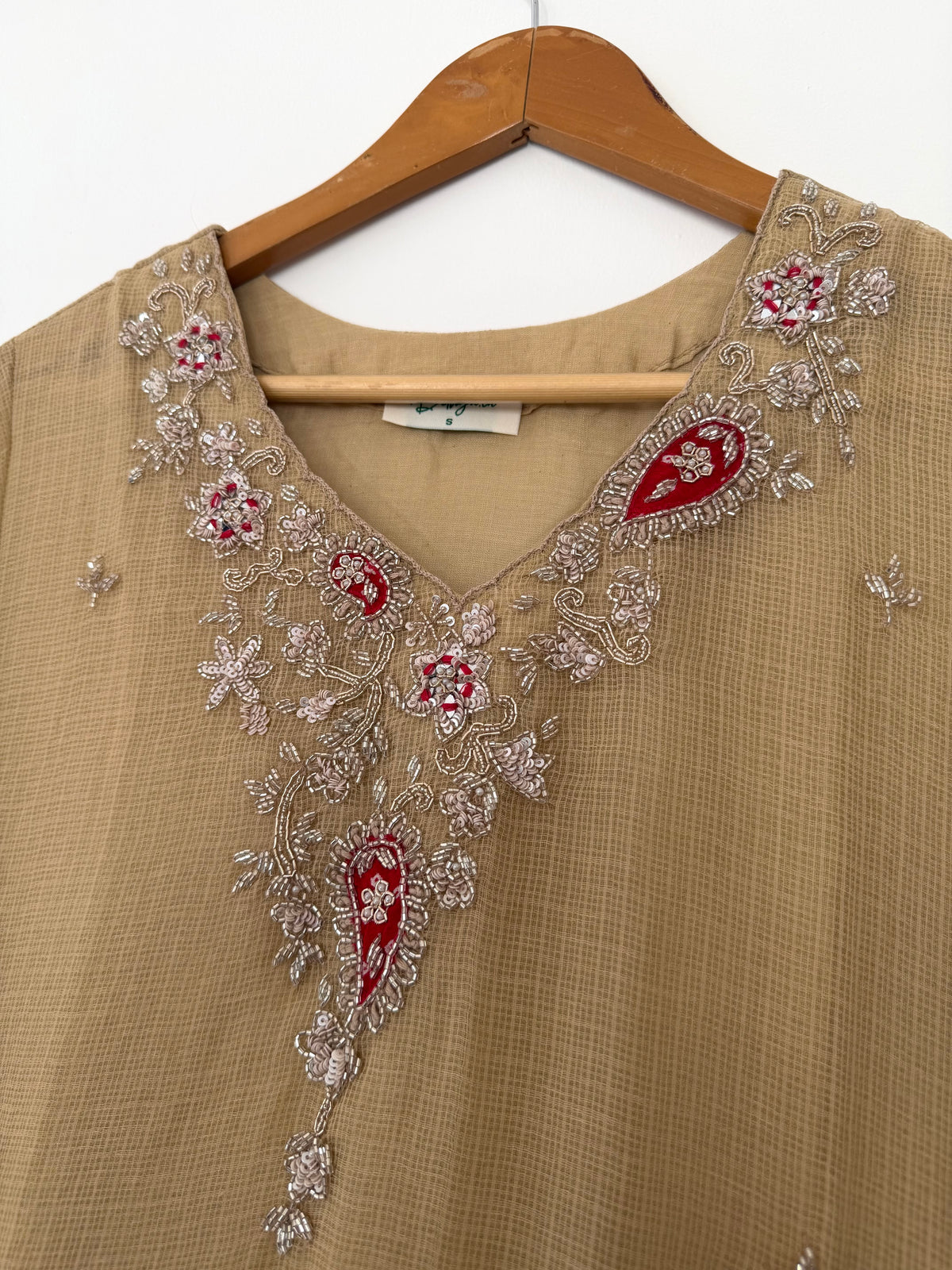 K229 - Kota doriya handwork aline Kurti with pants and dupatta in 3 colours