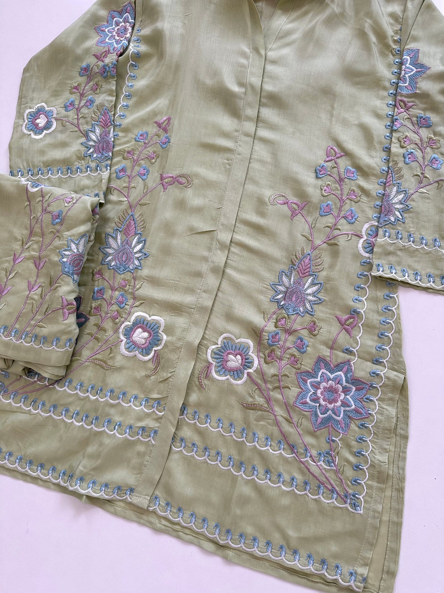 K326 - Muslin embroidered coord set