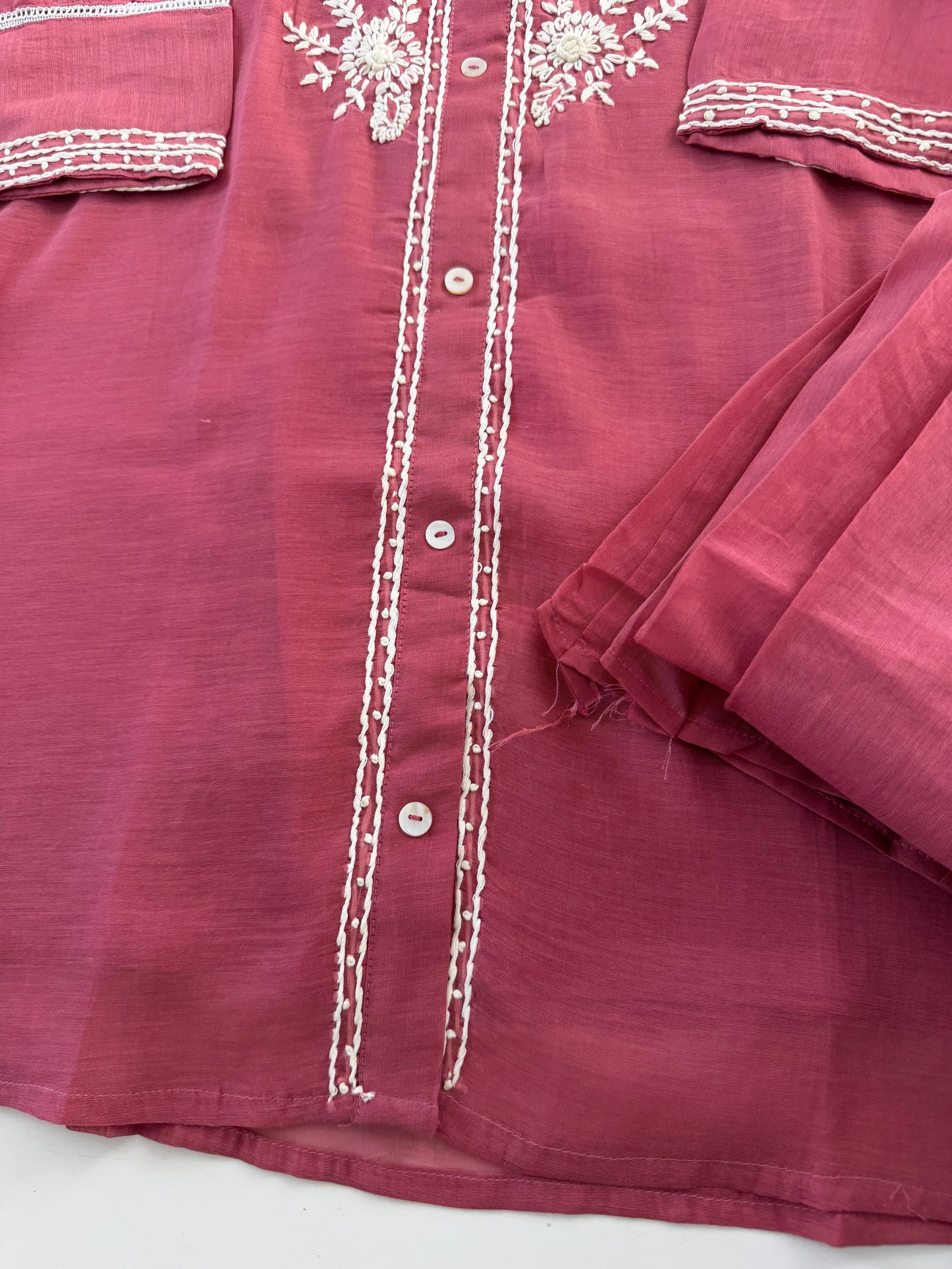 K512 - Mul chanderi embroidered coord set