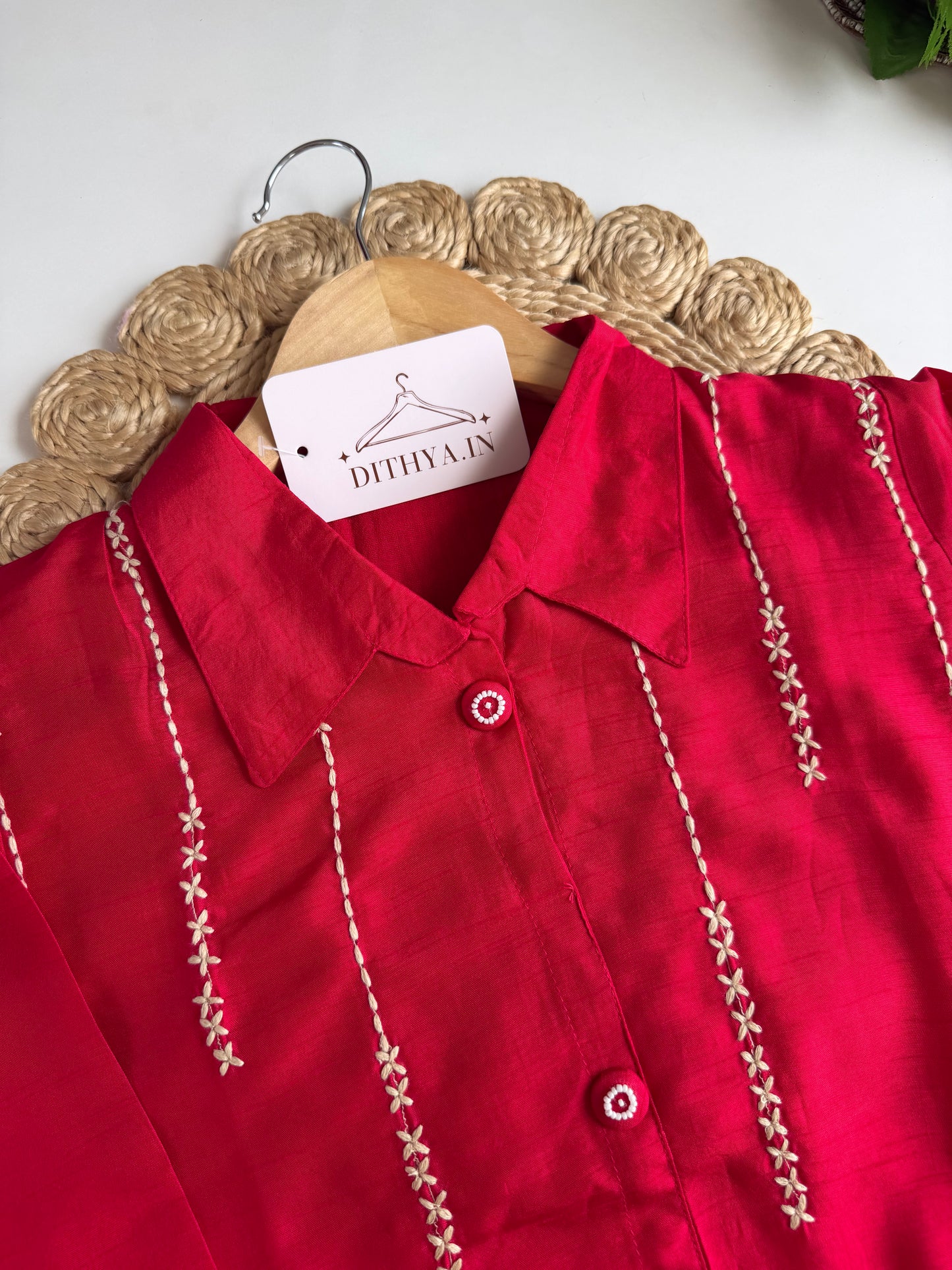 K561 - Russian silk appliqué work coord set